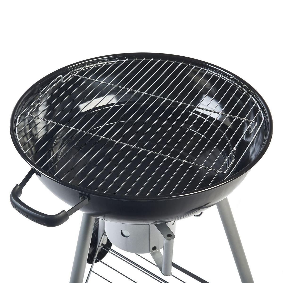 GARDENSTAR Barbecue charbon de bois en acier émaillé avec couvercle - D55cm
