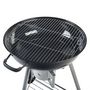 Voir la diapositive 3 : GARDENSTAR Barbecue charbon de bois en acier émaillé avec couvercle - D55cm