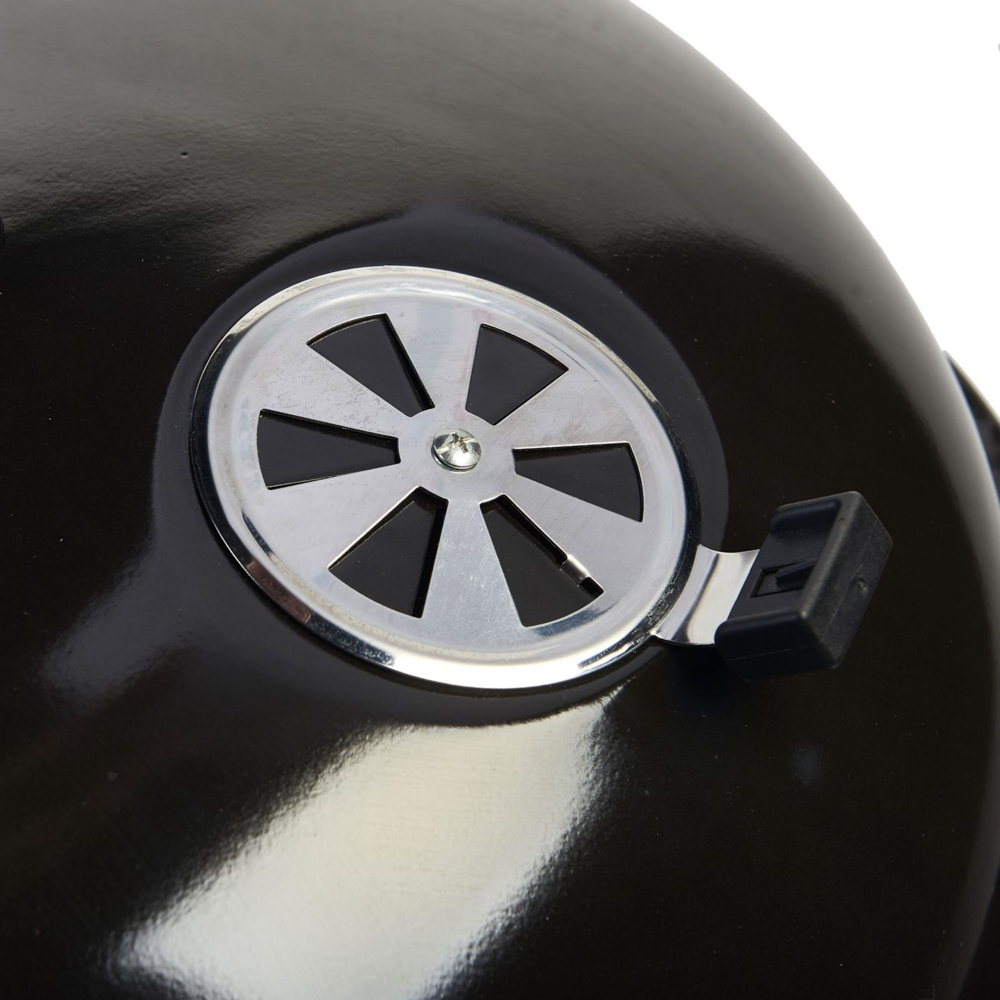 Voir la diapositive 4 : GARDENSTAR Barbecue charbon de bois en acier émaillé avec couvercle - D55cm