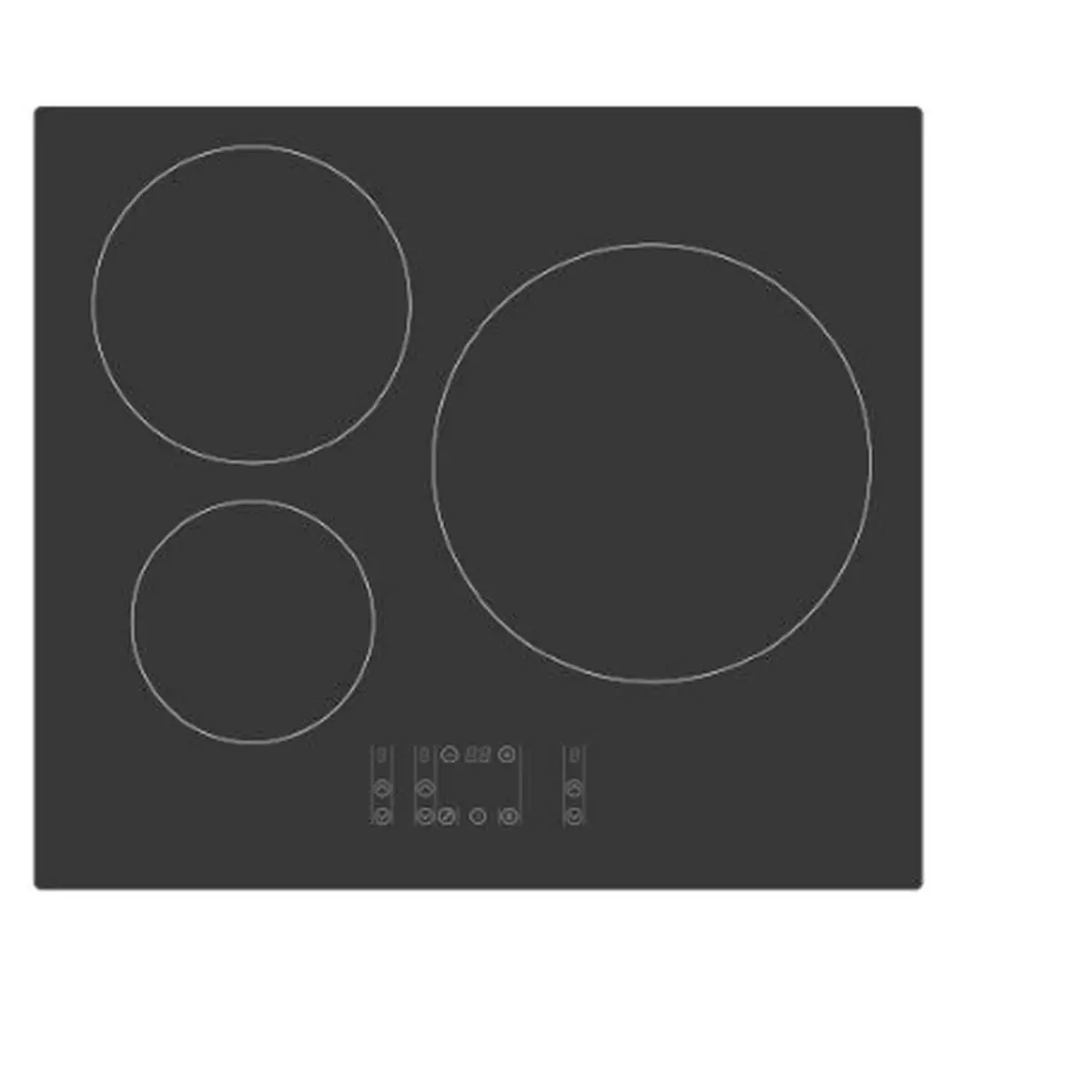 QILIVE Table de cuisson à induction Q.6920, 59 cm, 3 foyers