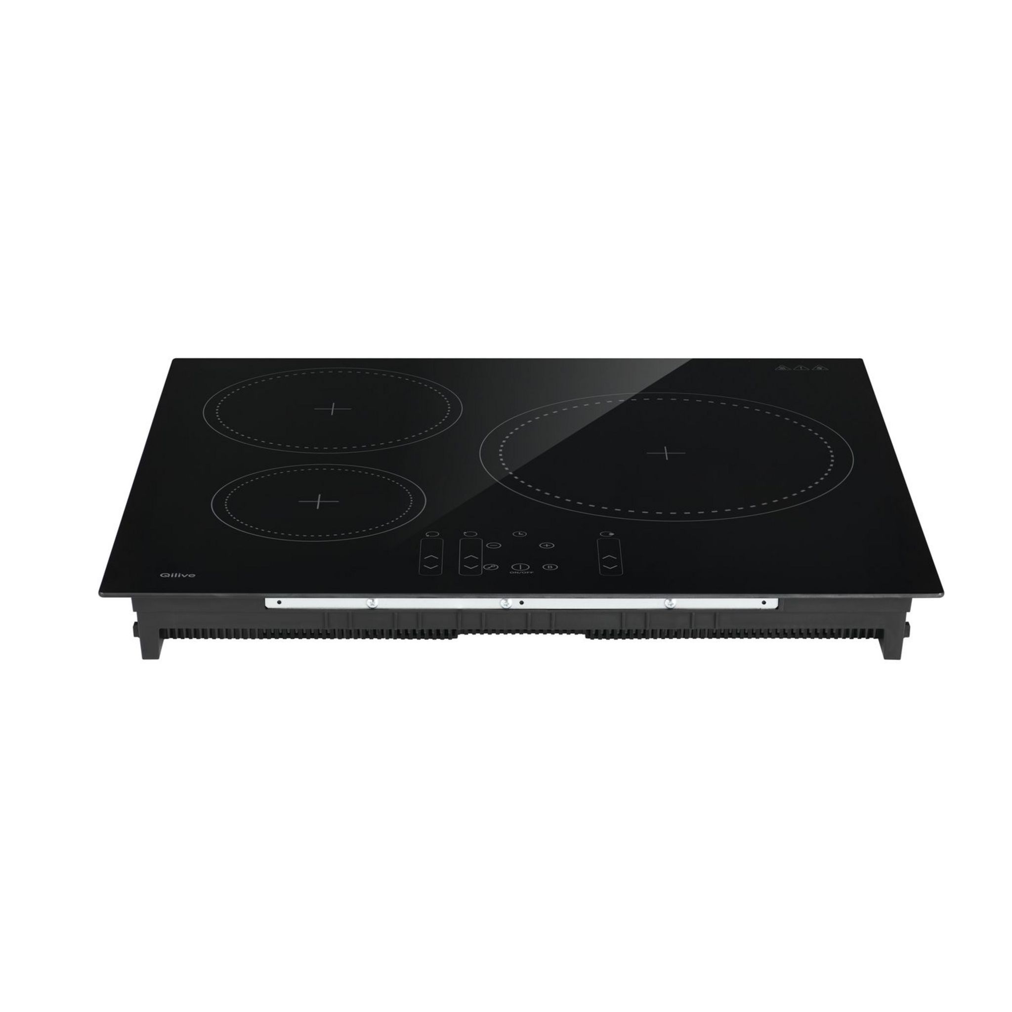 Voir la diapositive 2 : QILIVE Table de cuisson à induction Q.6920, 59 cm, 3 foyers