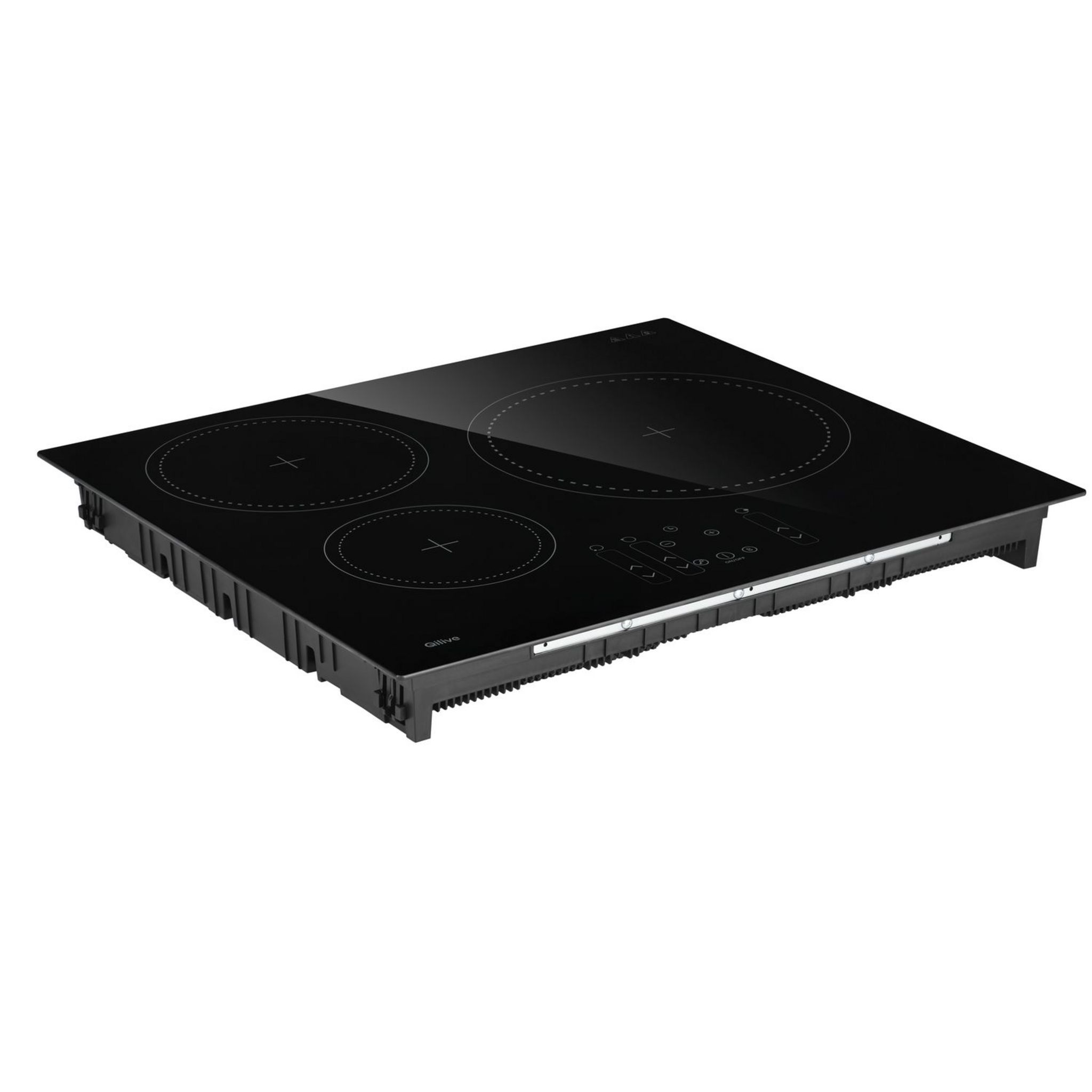 Voir la diapositive 4 : QILIVE Table de cuisson à induction Q.6920, 59 cm, 3 foyers