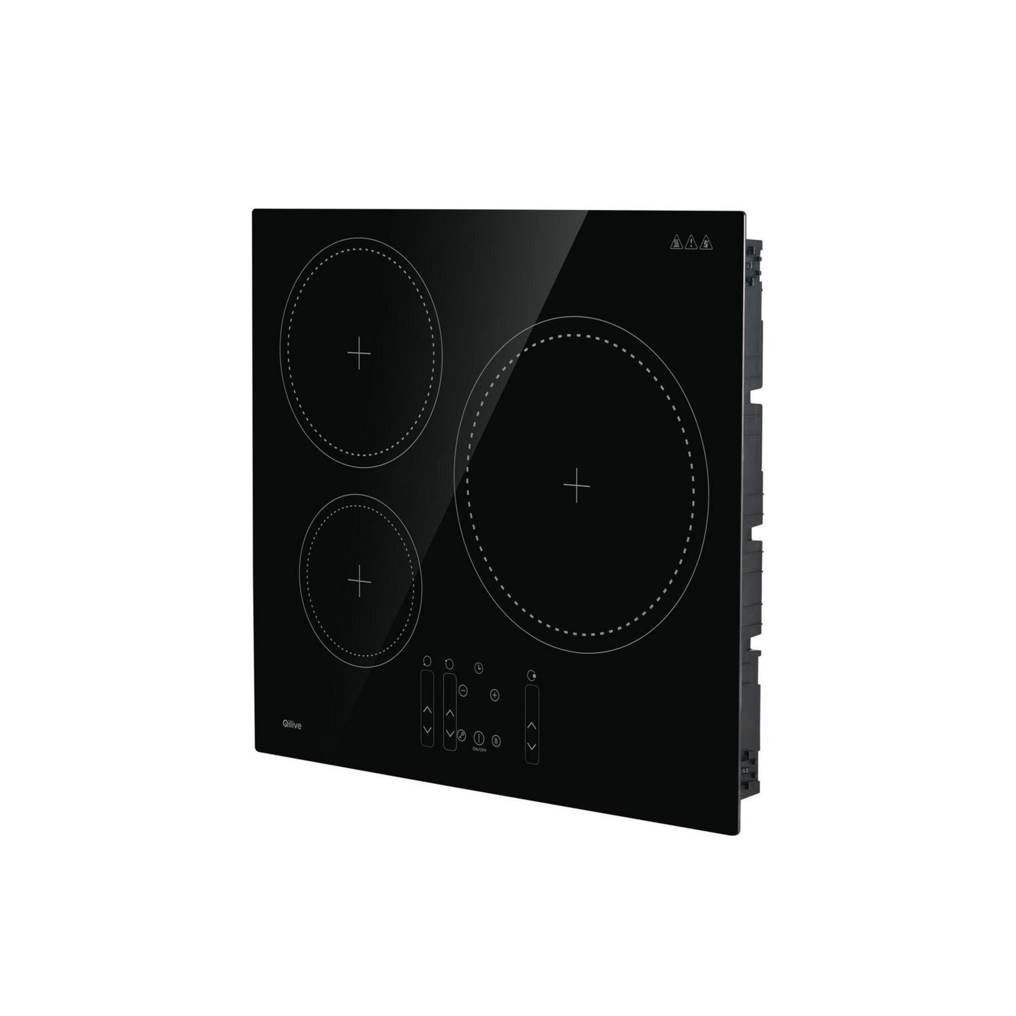 Voir la diapositive 5 : QILIVE Table de cuisson à induction Q.6920, 59 cm, 3 foyers