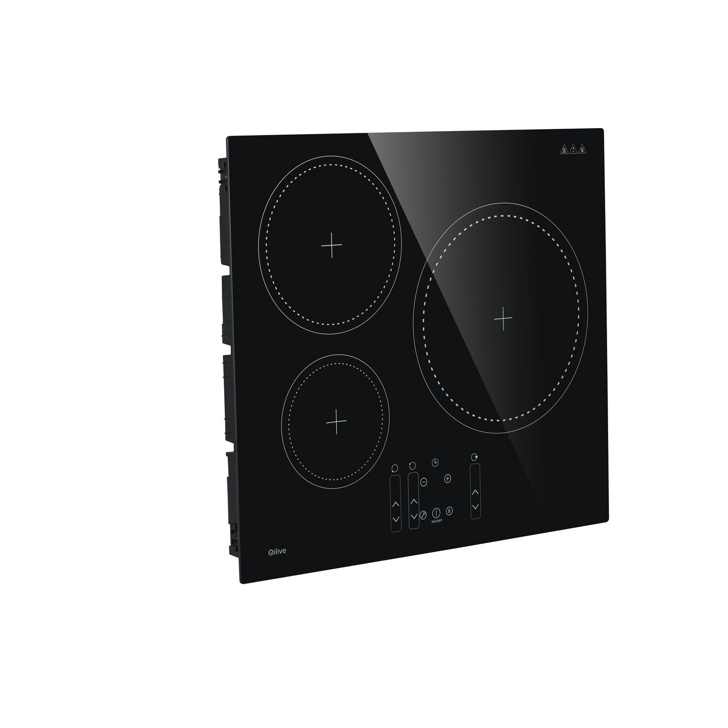 Voir la diapositive 6 : QILIVE Table de cuisson à induction Q.6920, 59 cm, 3 foyers