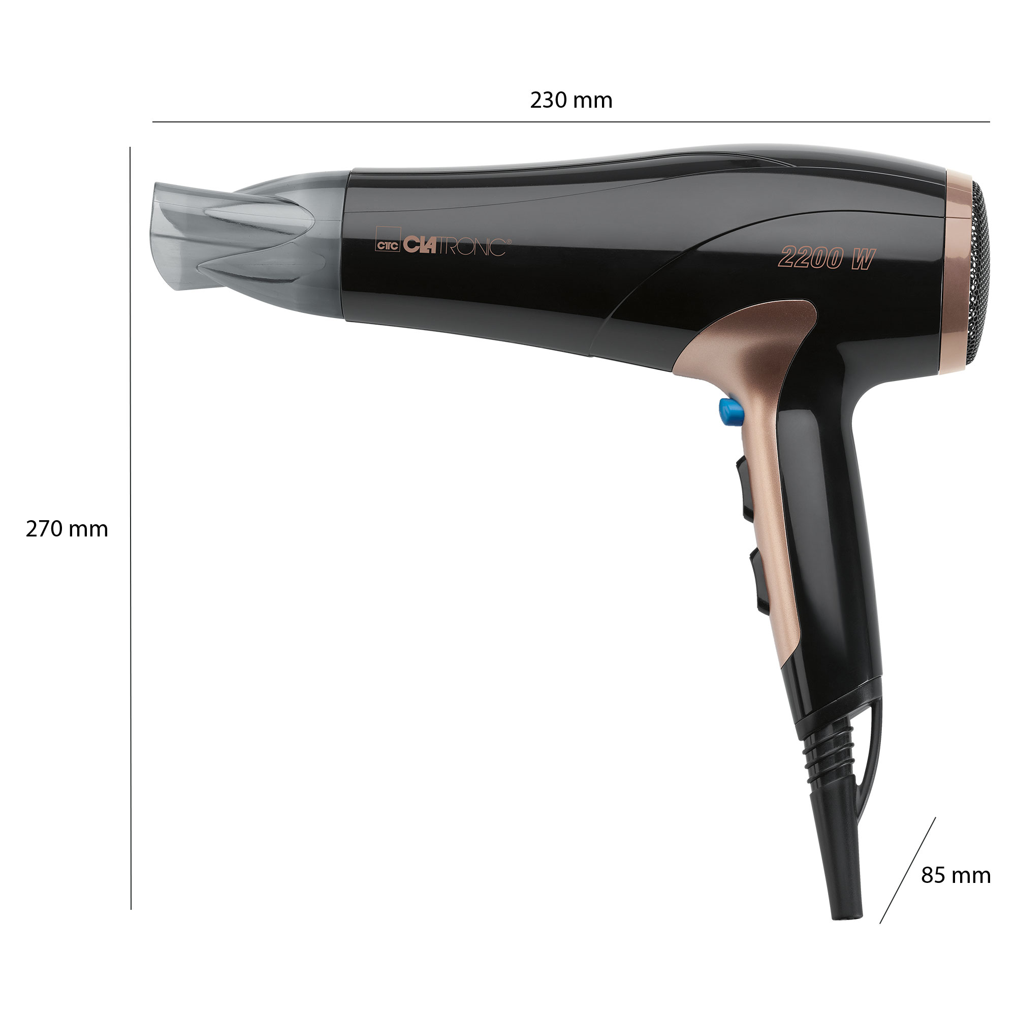 Voir la diapositive 5 : CLATRONIC Sèche cheveux HT3661 - Noir
