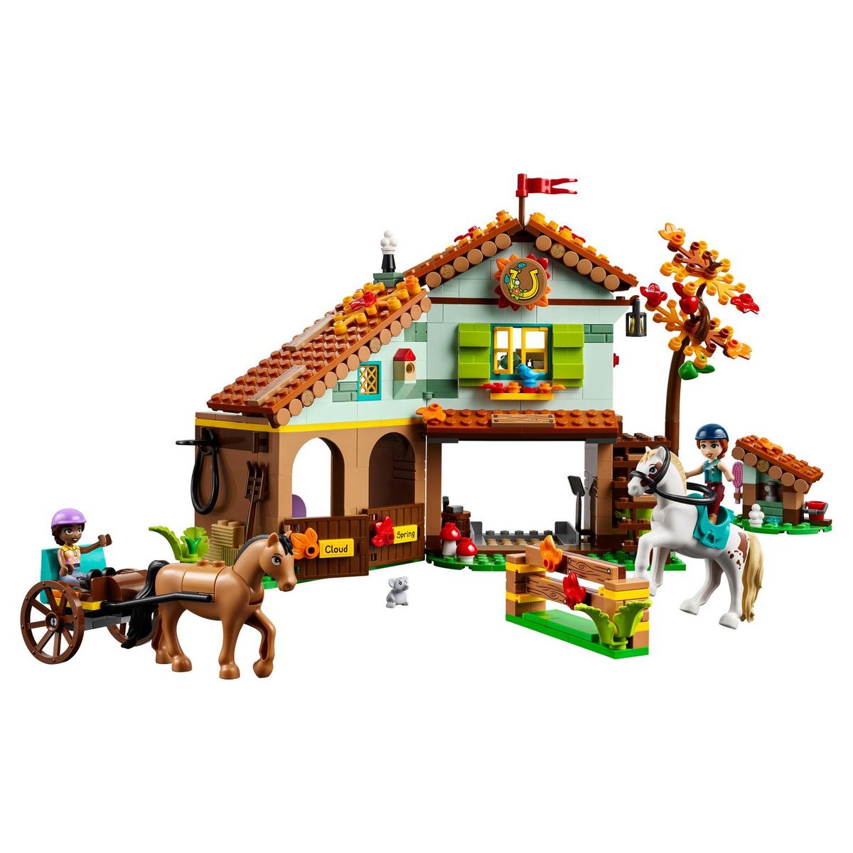 LEGO Friends 41745 - L'Écurie d'Autumn, Jouet avec Chevaux, Carrosse et Accessoires d'Équitation, Animaux de Ferme