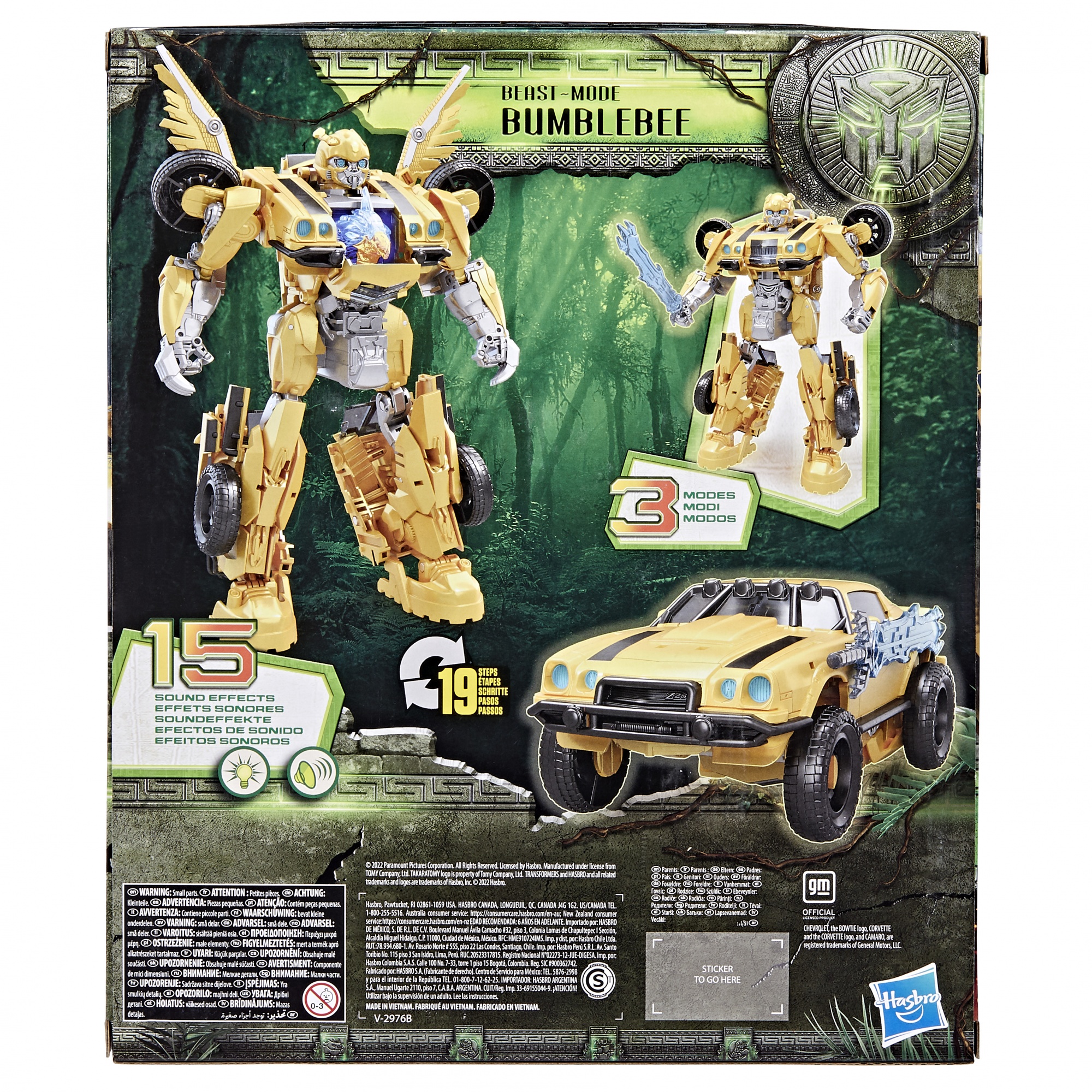 Voir la diapositive 2 : HASBRO Transformers Beast Mode Bumblebee