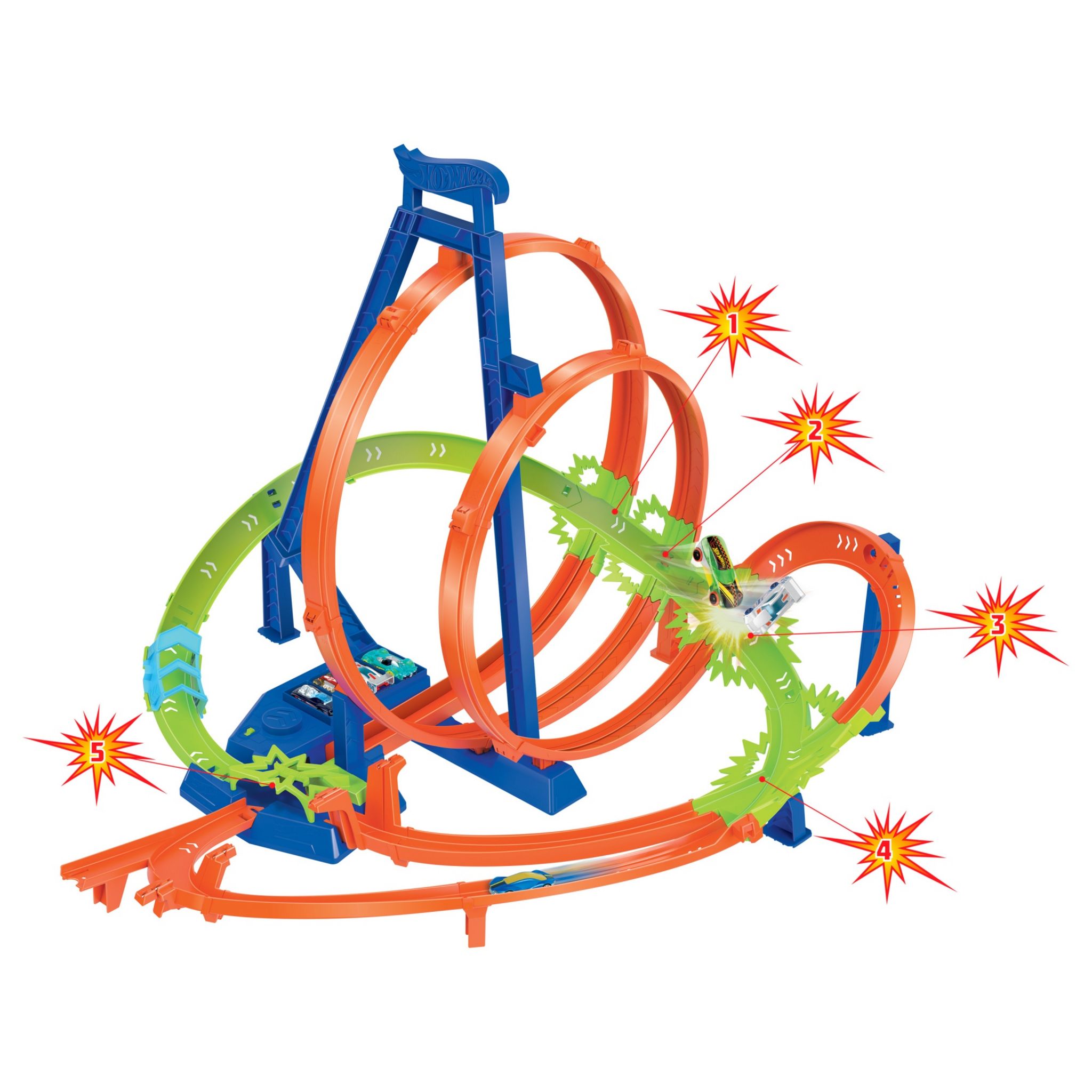 Voir la diapositive 5 : MATTEL Coffret Looping Multicrash - Hot wheels