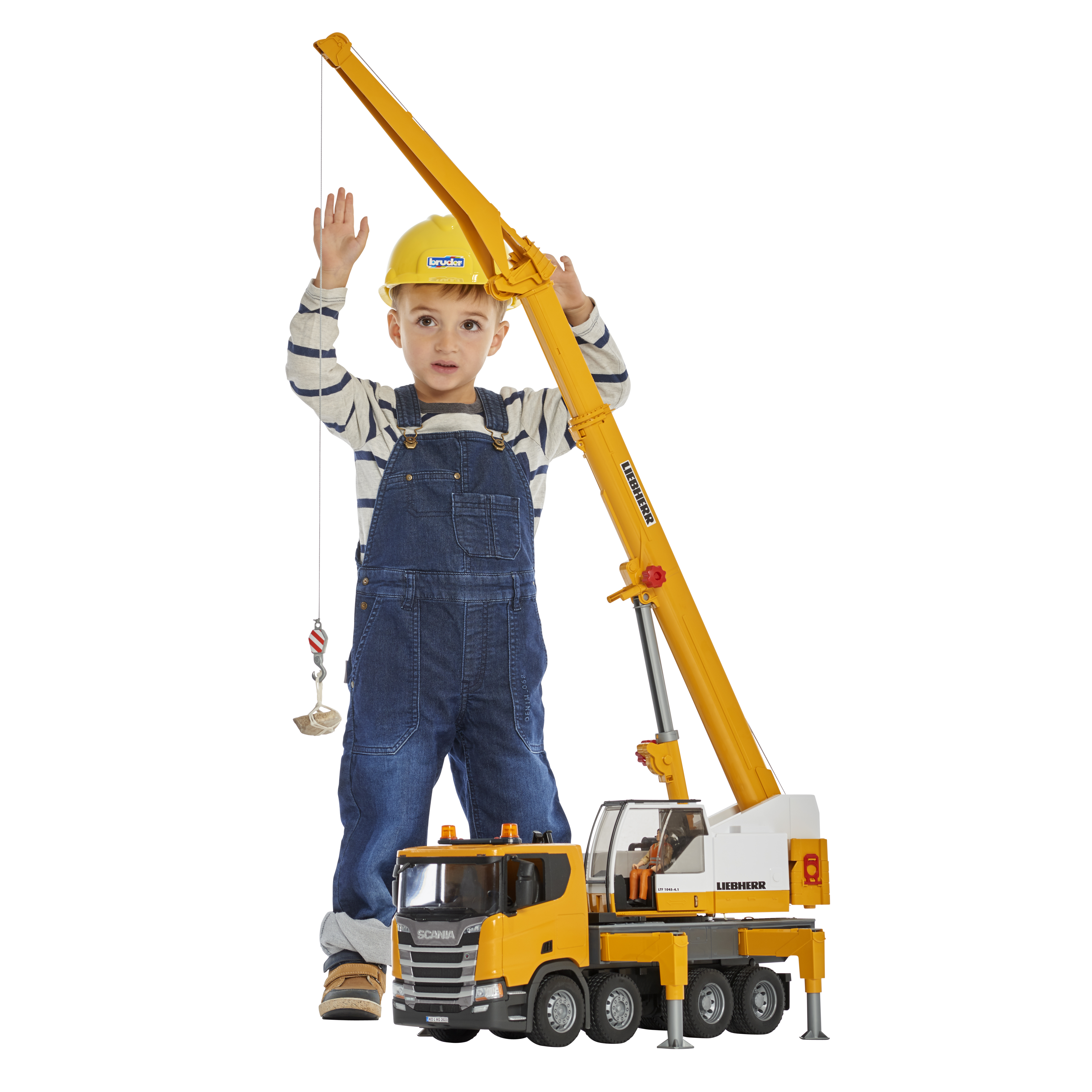BRUDER Véhicule Camion Scania Super 560r Avec Grue Liebherr