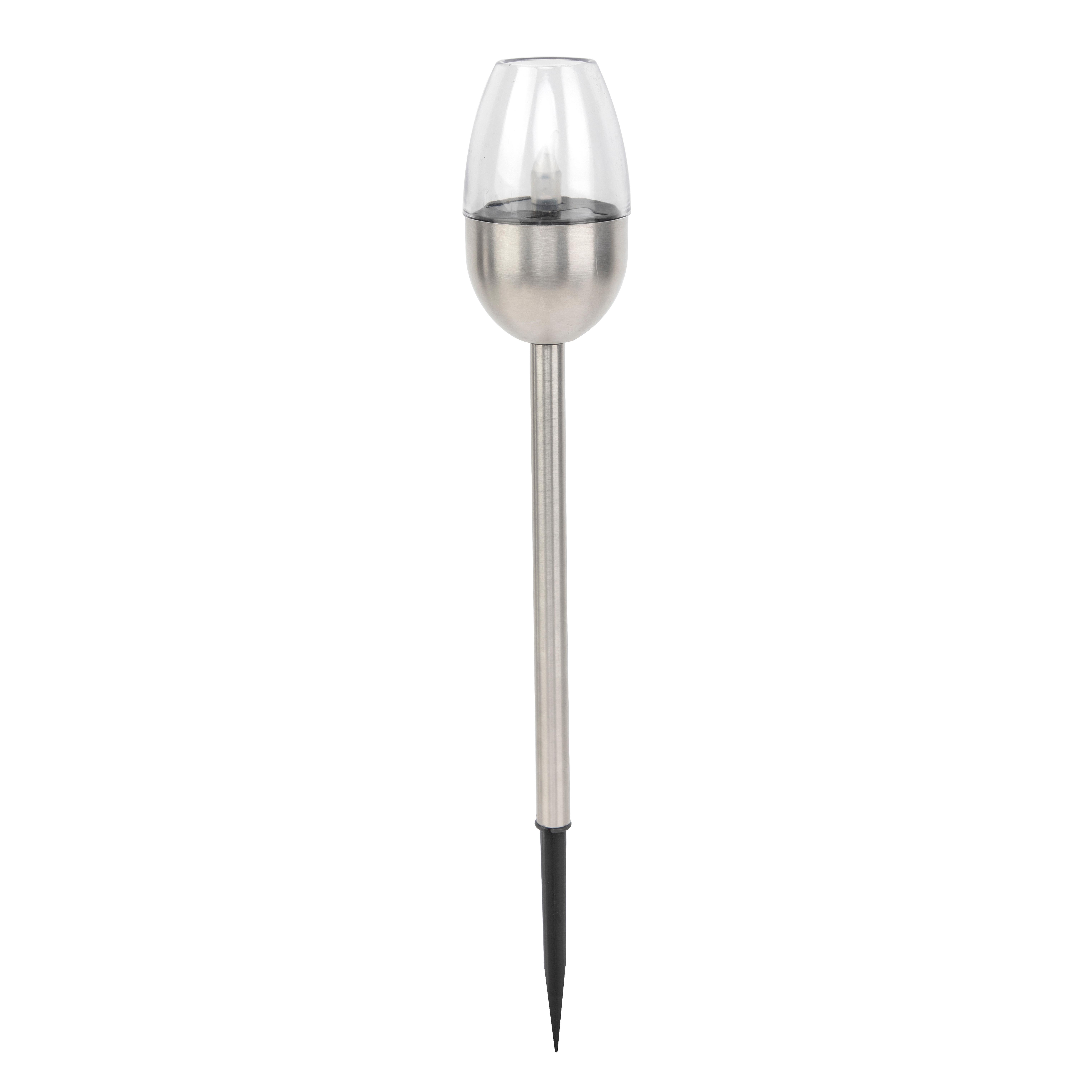 Voir la diapositive 2 : GARDENSTAR Borne solaire inox h39 cm