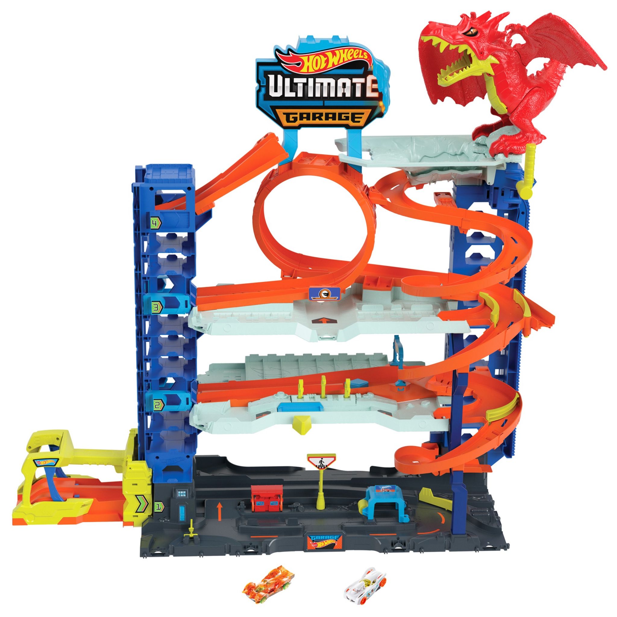 Voir la diapositive 6 : MATTEL Hot Wheels City - Super Garage Ultime - Coffret avec 2 voitures incluses