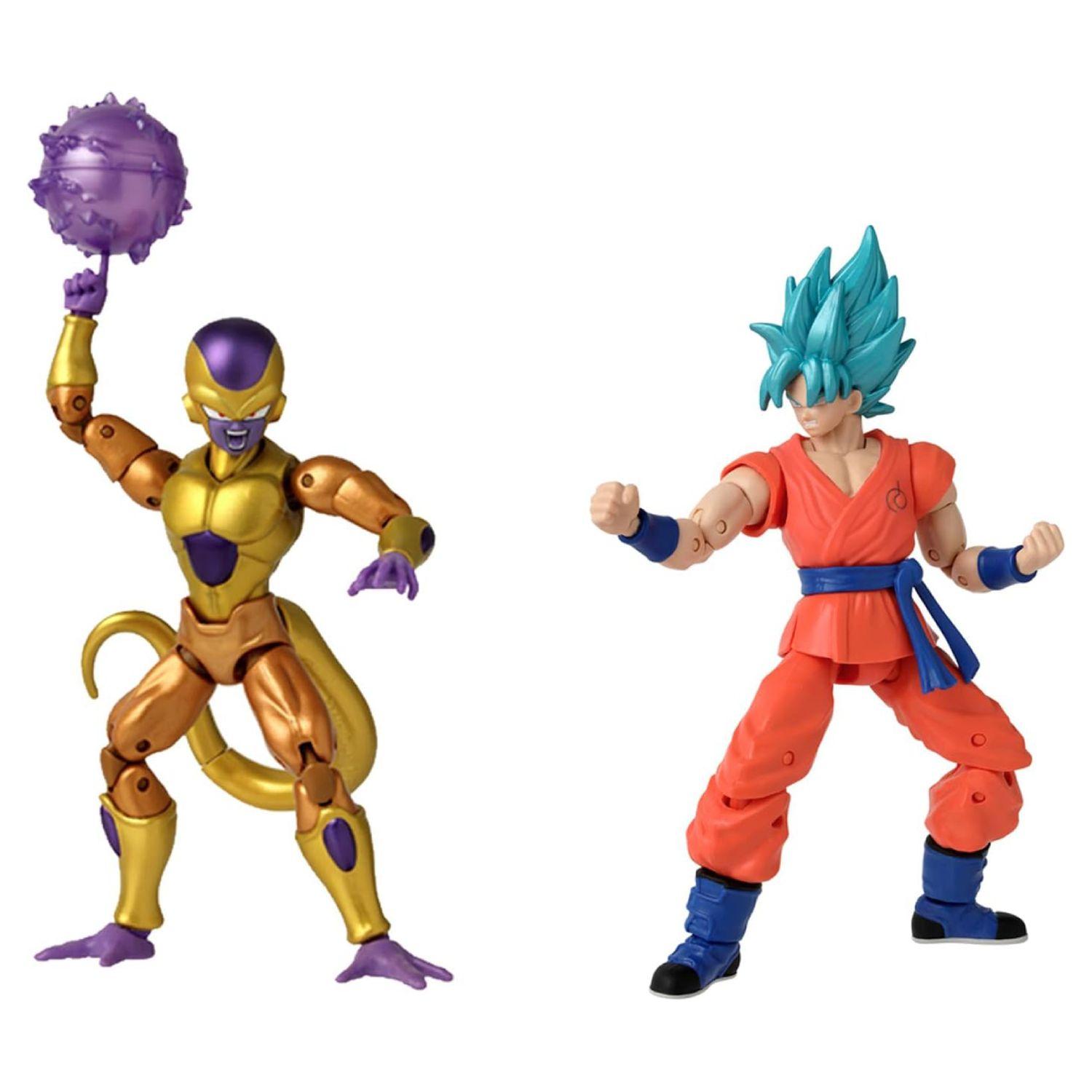 Voir la diapositive 2 : BANDAI Figurine Golden Freezer VS Super Saiyan Blue Goku Dragon Stars 17 cm Dragon Ball Super
