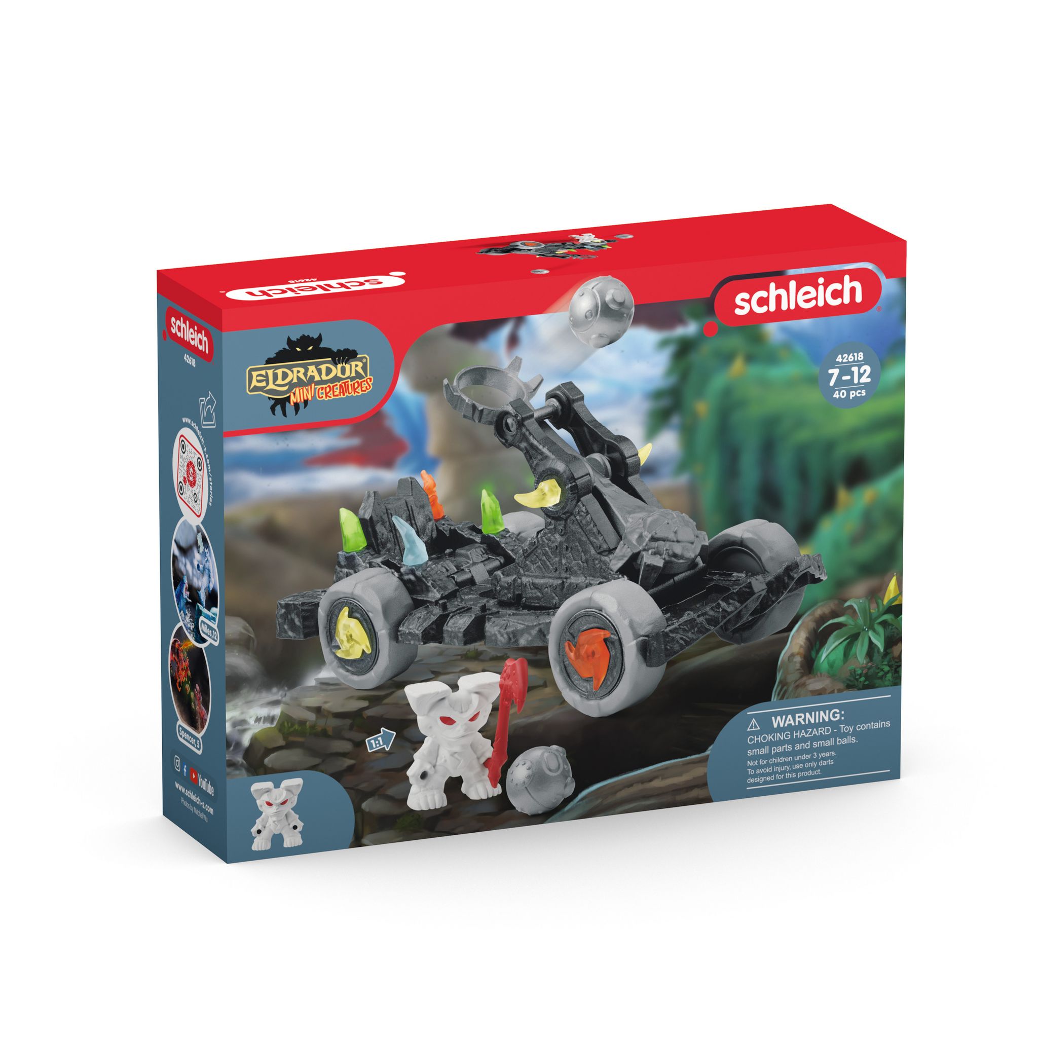 Voir la diapositive 2 : SCHLEICH Figurine Catapulte Avec Mini Créature