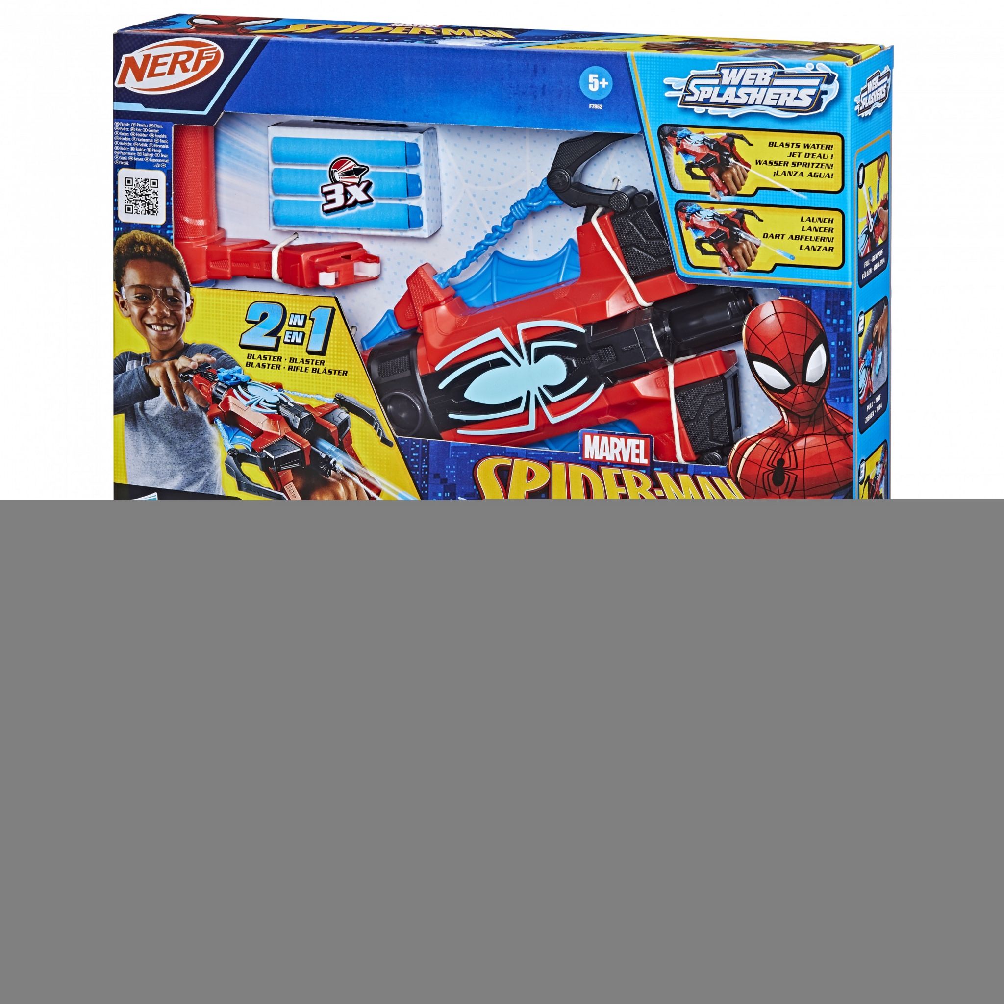 Voir la diapositive 3 : HASBRO Lance projectile 2 en 1 Spiderman