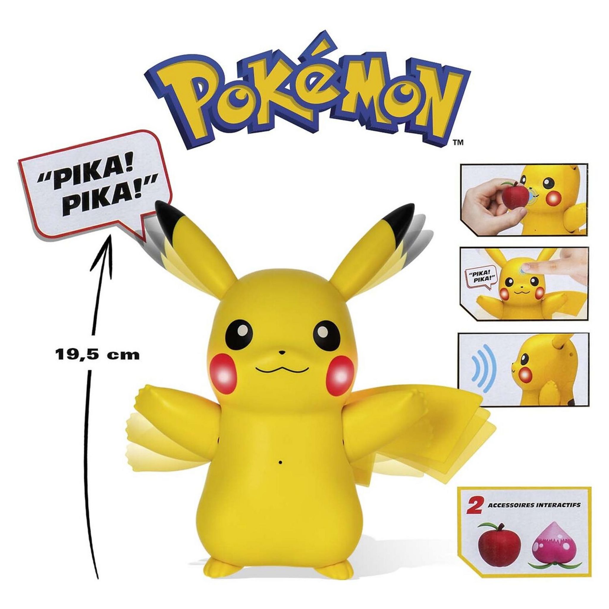 Voir la diapositive 3 : BANDAI Figurine Pokémon Pikachu Interactive