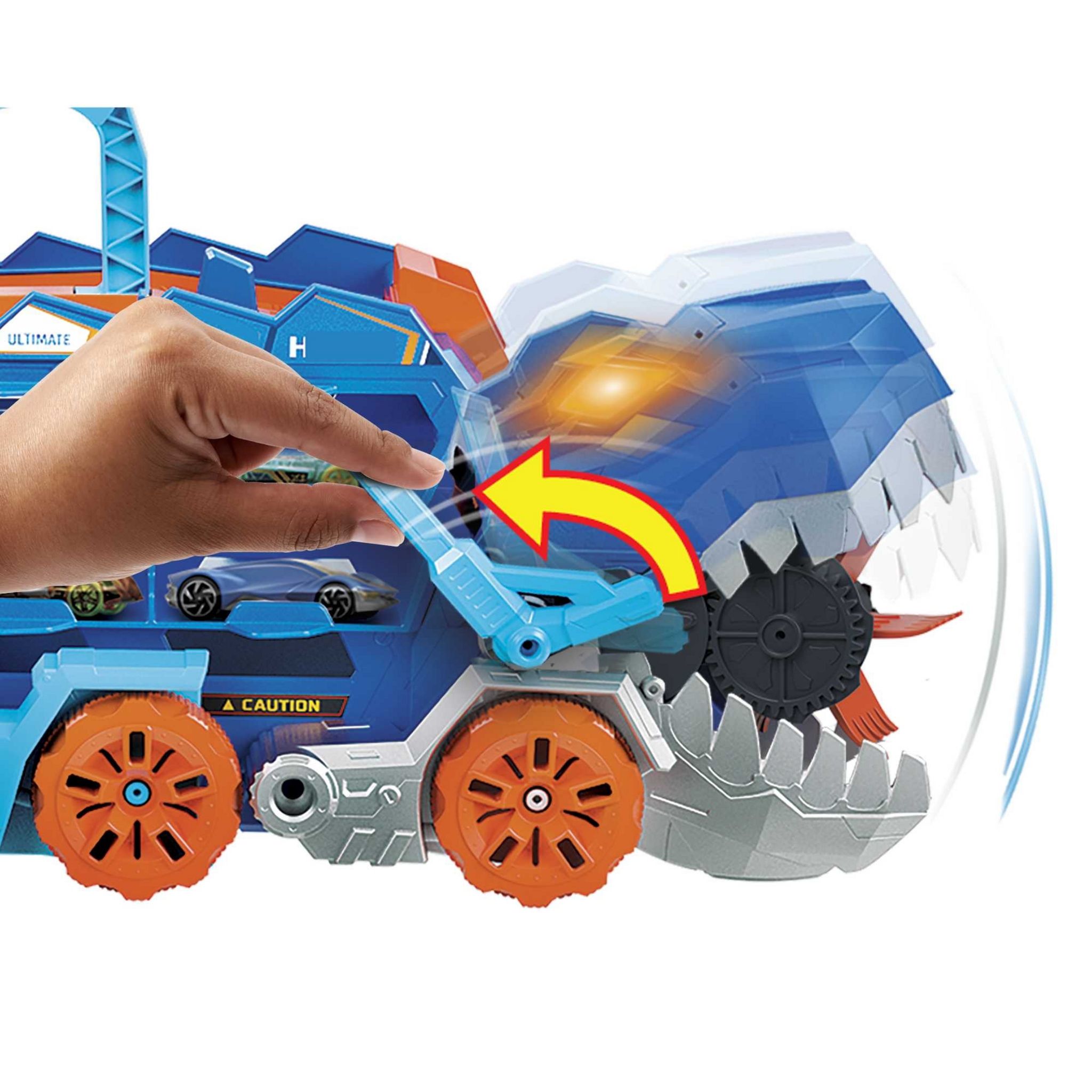 Voir la diapositive 4 : MATTEL Méga Transporteur Dino - Hot Wheels