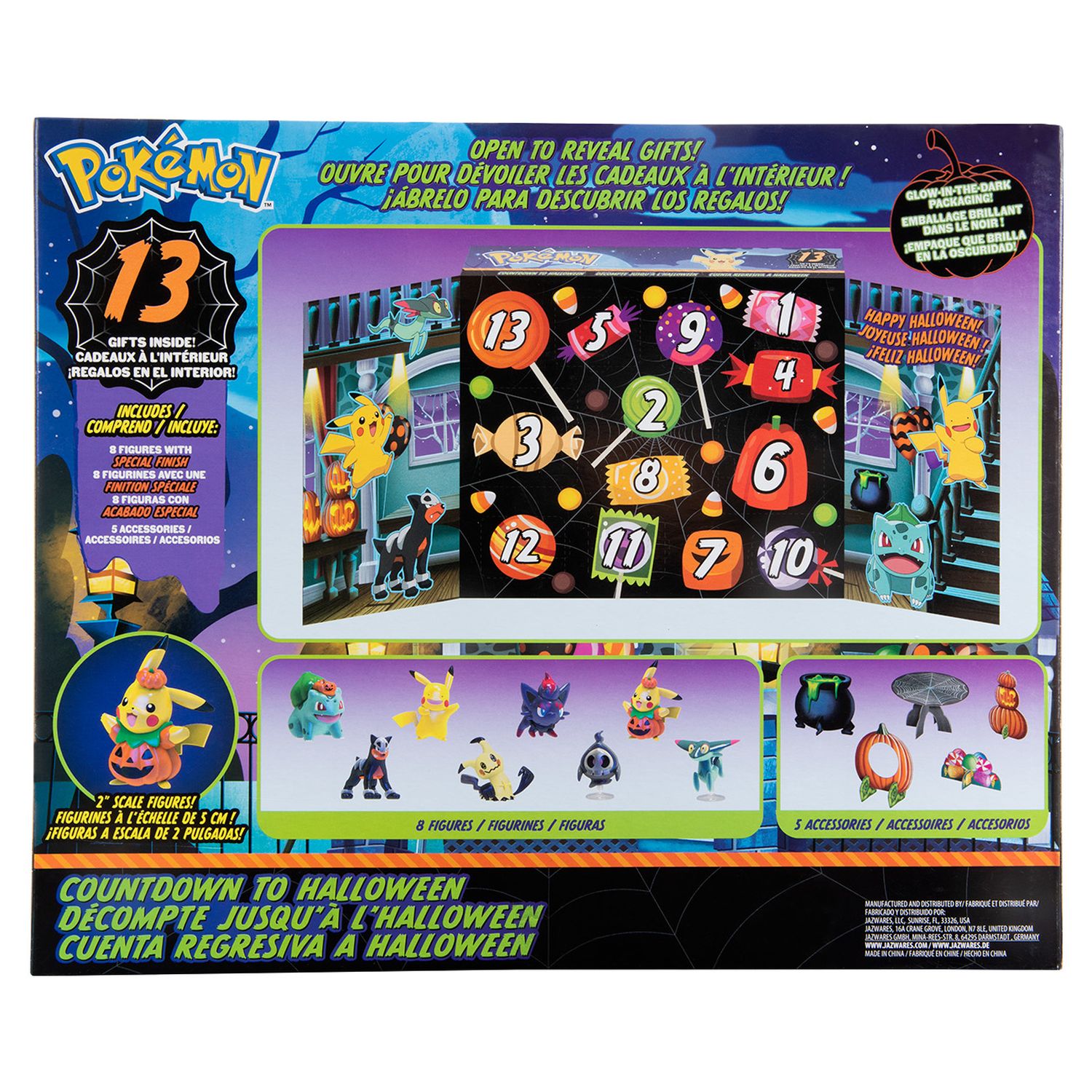 Voir la diapositive 2 : POKEMON Calendrier Avent Figurines Pokémon Halloween