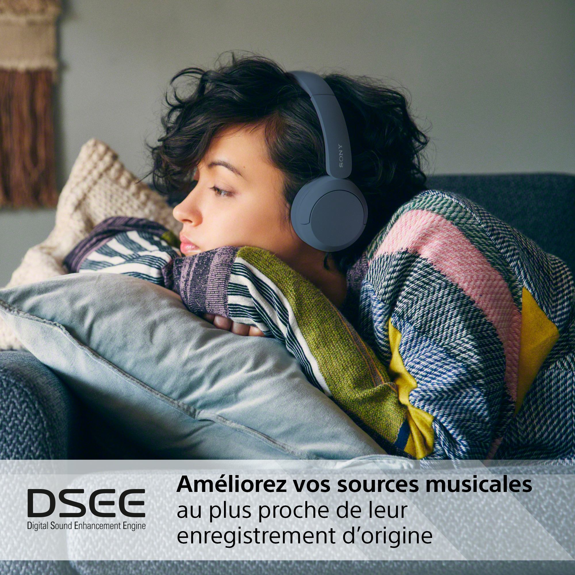 Voir la diapositive 7 : SONY Casque WH CH520 - Bleu