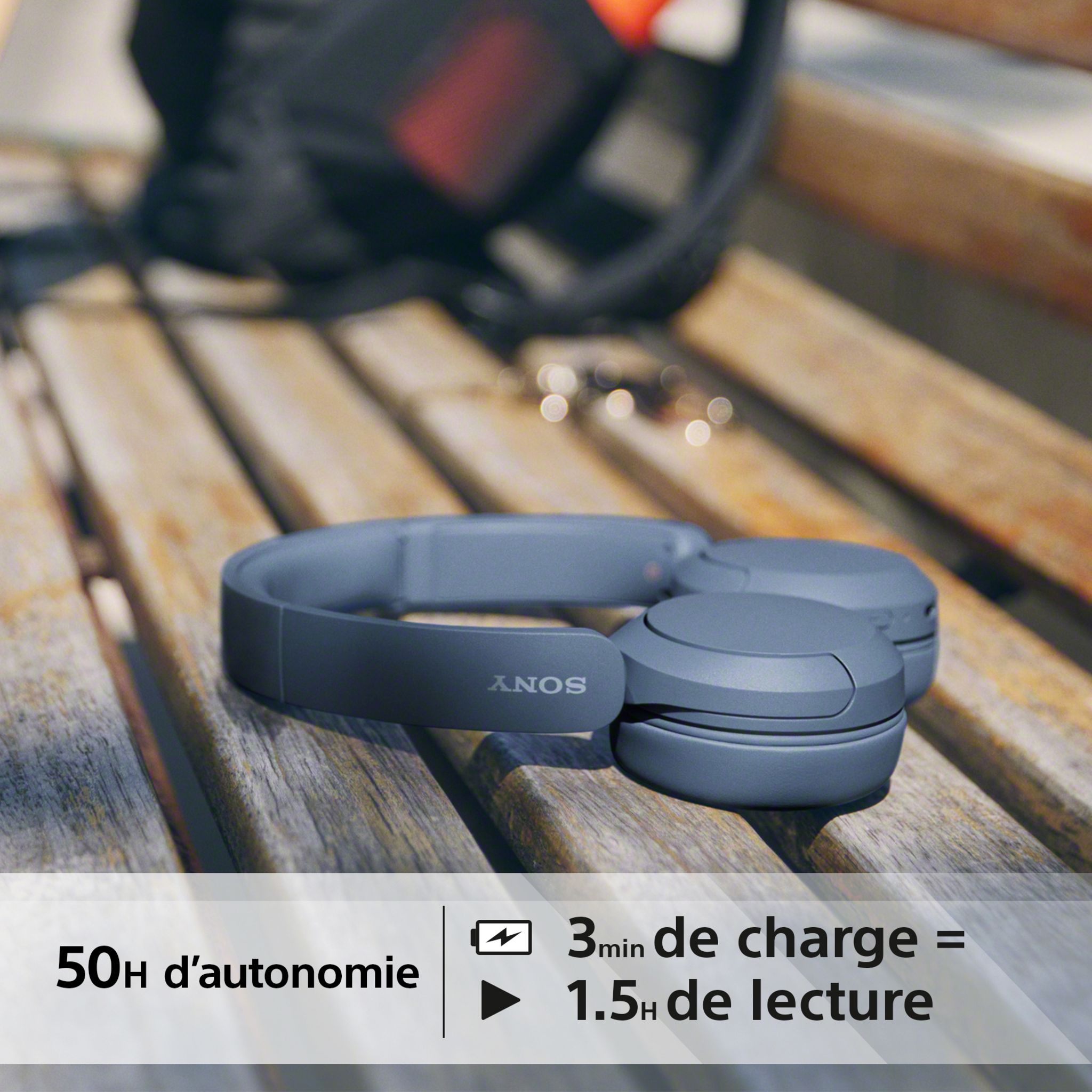 Voir la diapositive 9 : SONY Casque WH CH520 - Bleu