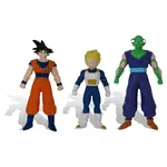 SILVERLIT Pack de 3 figurines Monster Flex Dragon Ball