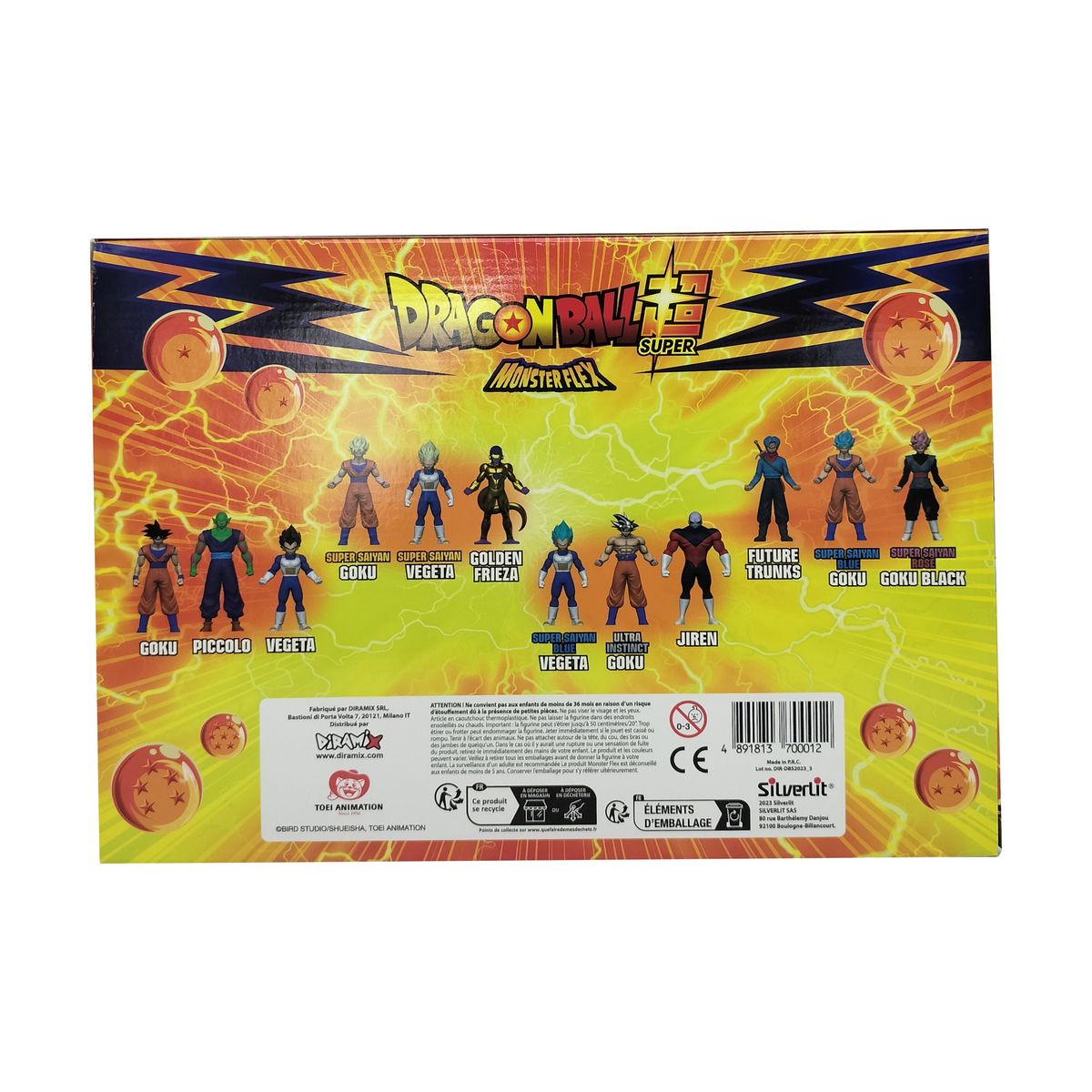 SILVERLIT Pack de 3 figurines Monster Flex Dragon Ball