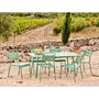 GARDENSTAR Table de jardin rectangulaire - 4/6 places - Acier - vert