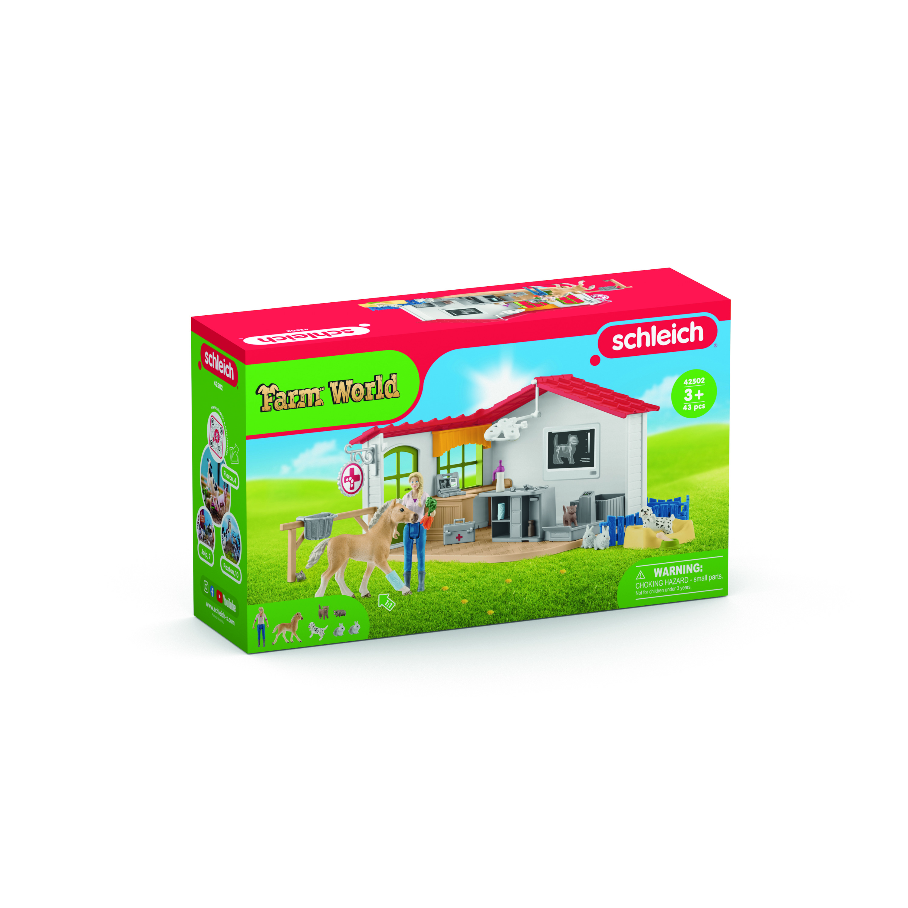 Voir la diapositive 2 : SCHLEICH Cabinet vétérinaire avec animaux