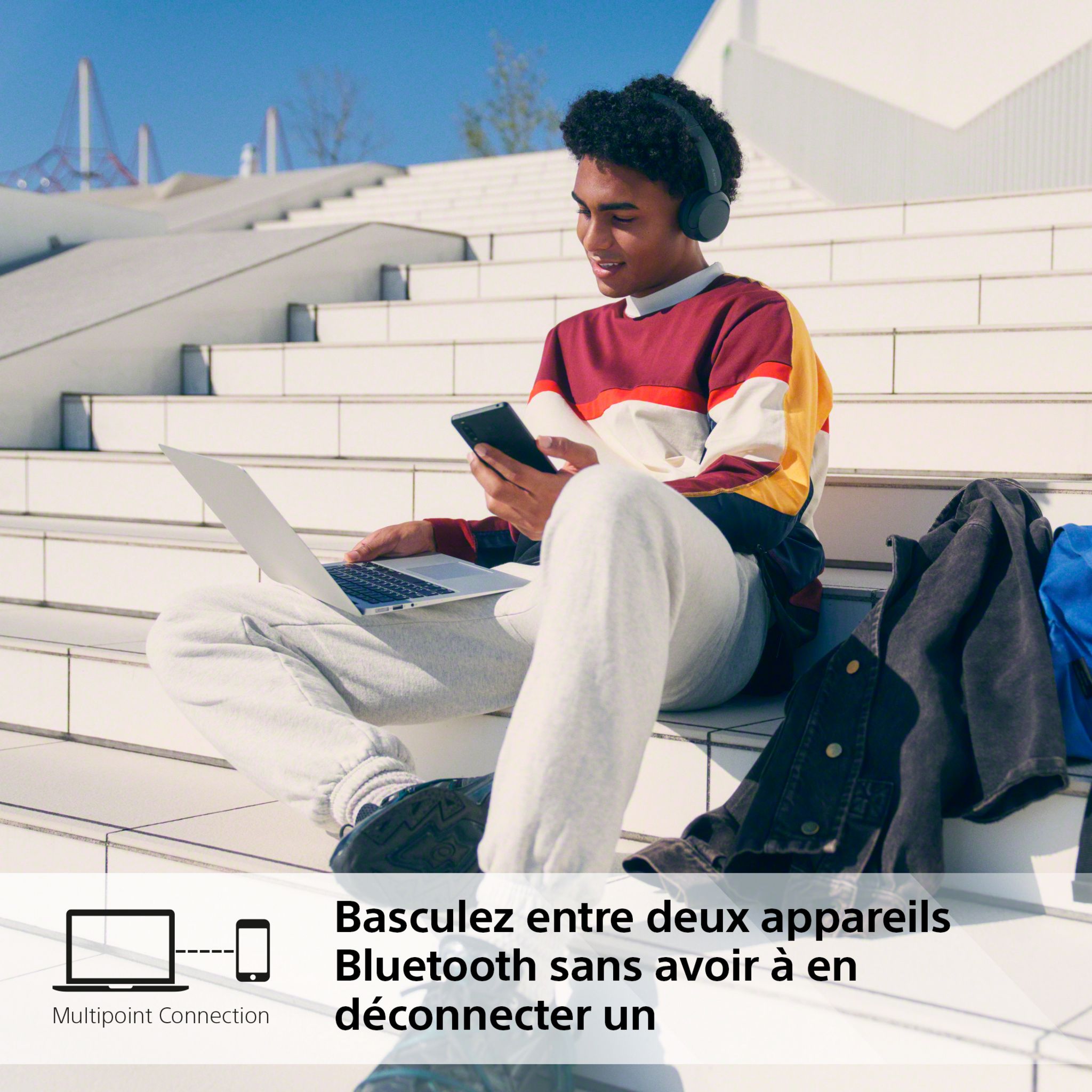 Voir la diapositive 5 : SONY Casque WH CH520 - Noir