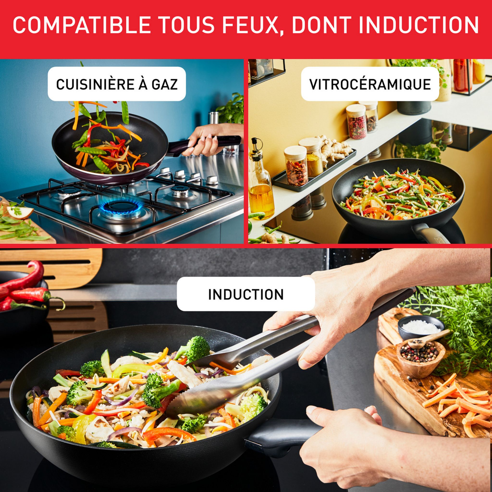 Voir la diapositive 6 : TEFAL Poêle 28cm tous feux dont induction RECYCOOK
