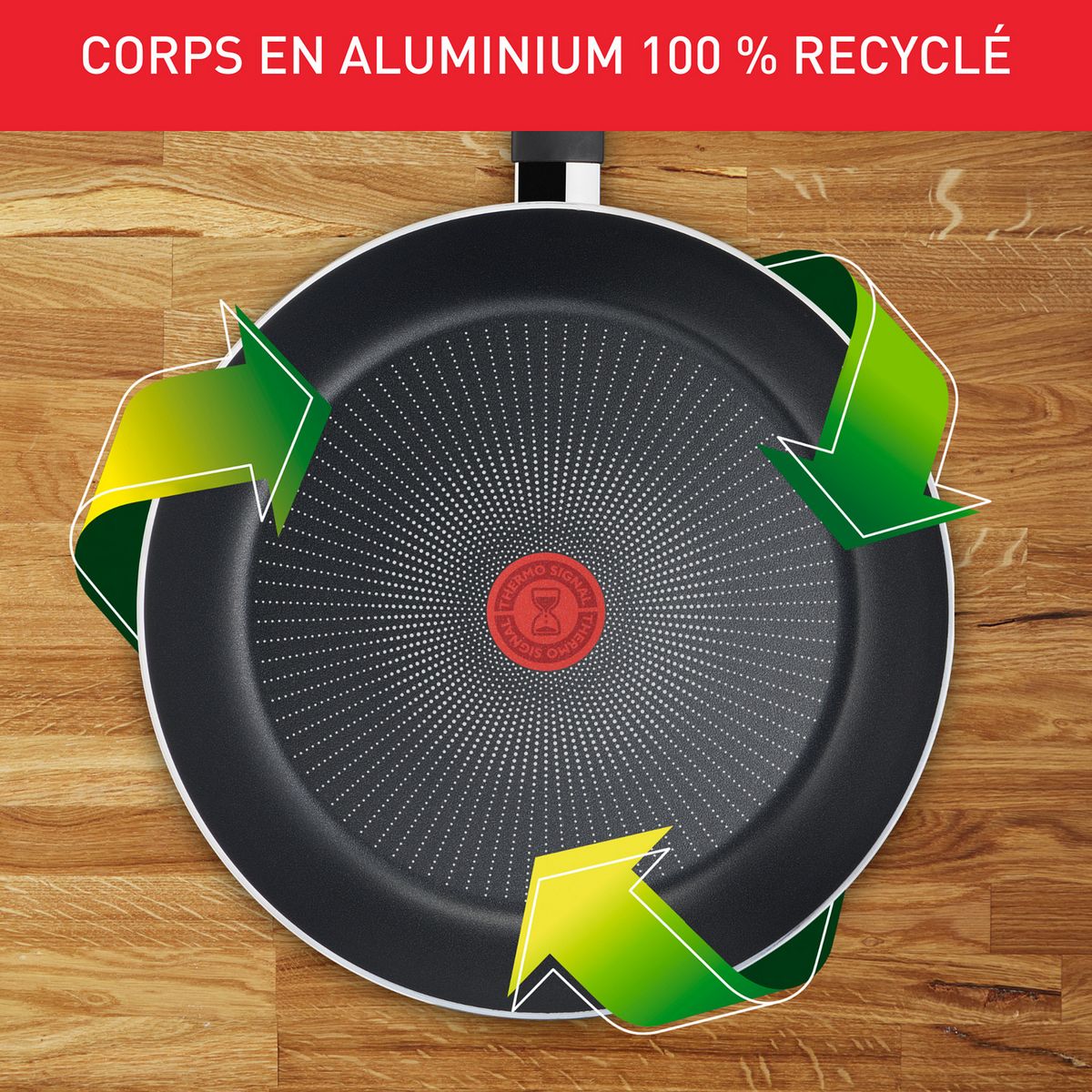 TEFAL Poêle 26cm tous feux dont induction RECYCOOK