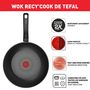 Voir la diapositive 2 : TEFAL Wok 28cm tous feux dont induction RECYCOOK