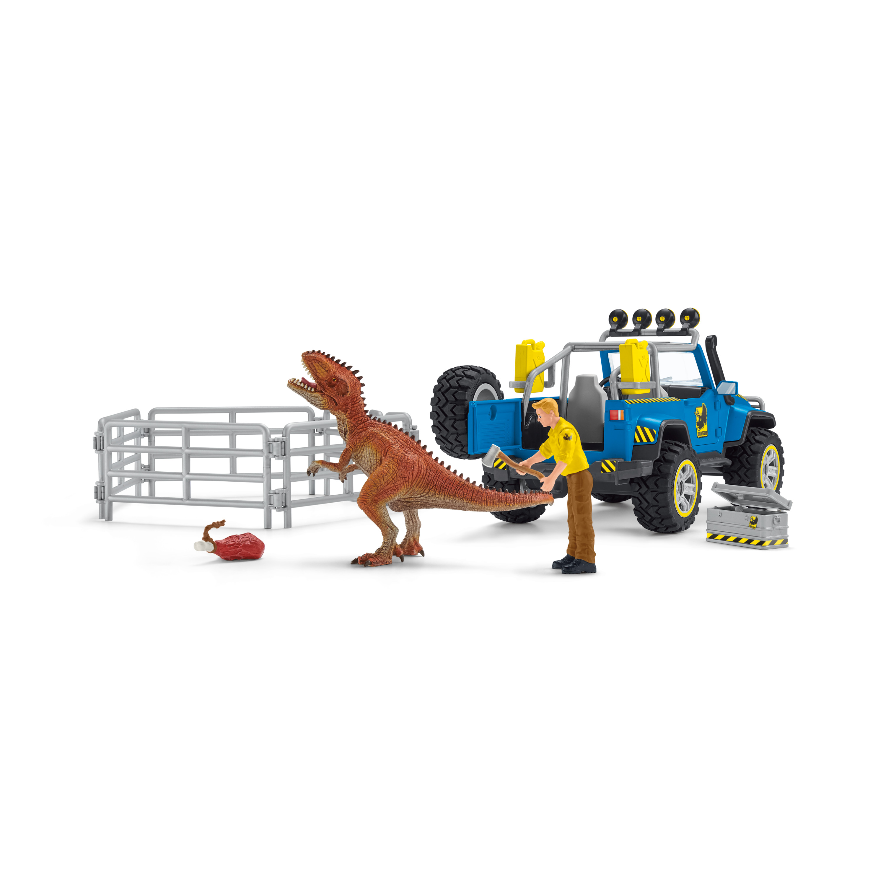 Voir la diapositive 6 : PLAYMOBIL Figurine Voiture Tout Terrain Avec Avant Poste Dino