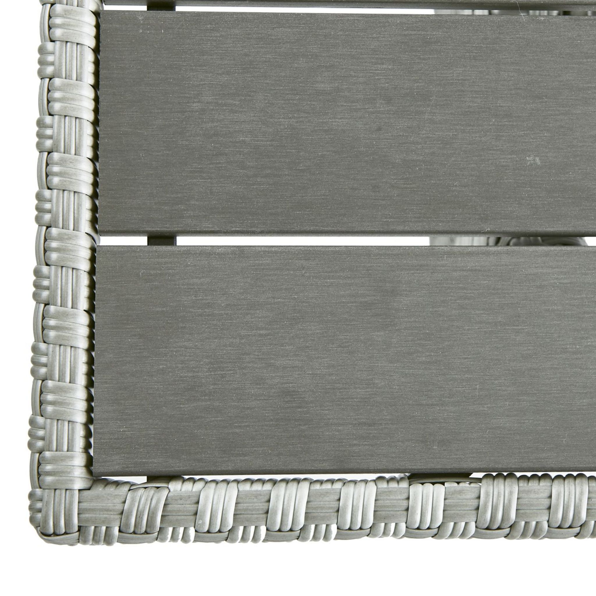 Voir la diapositive 4 : GARDENSTAR Salon de jardin - 6 places - Acier et revêtement tressé - Gris