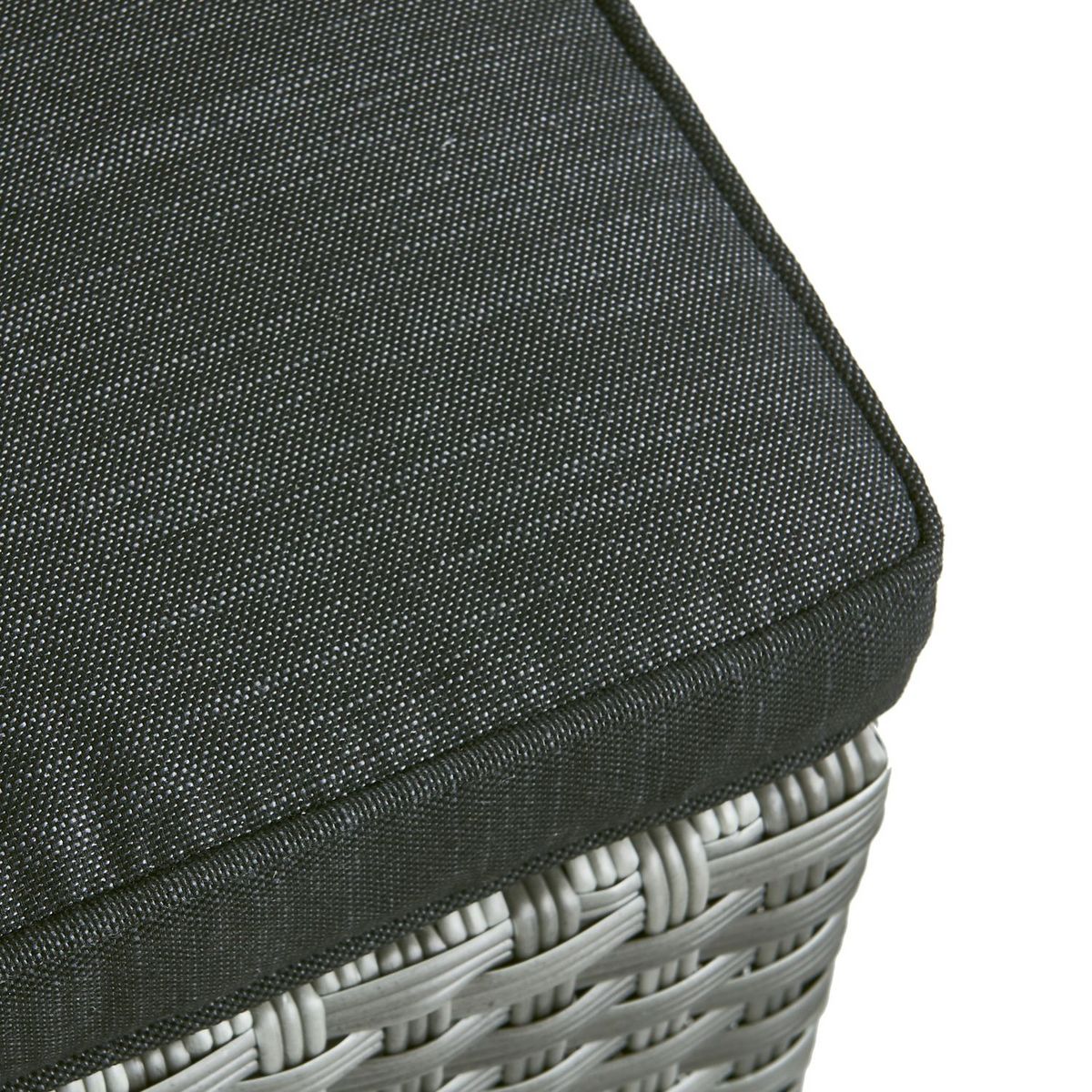 GARDENSTAR Salon de jardin - 6 places - Acier et revêtement tressé - Gris