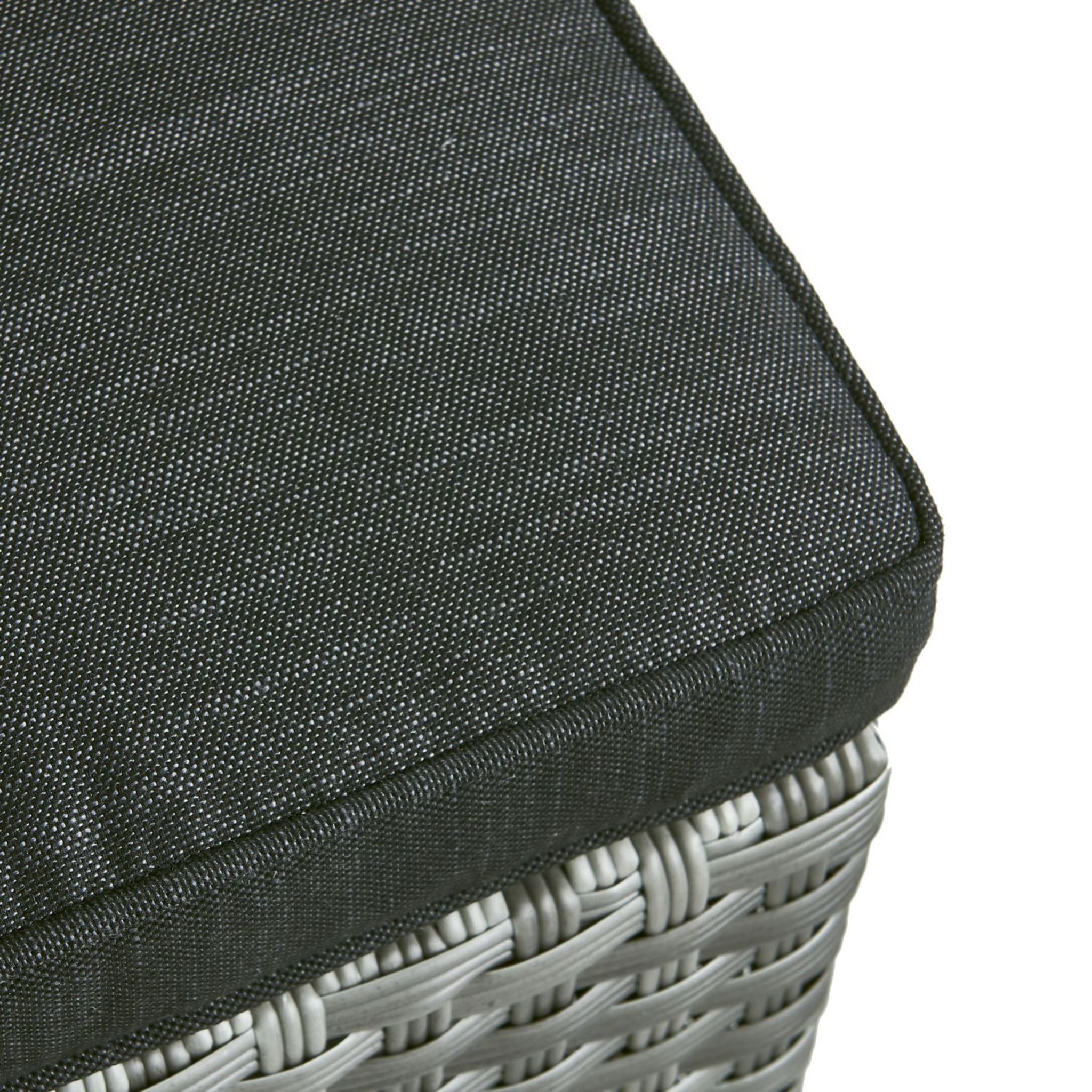 Voir la diapositive 5 : GARDENSTAR Salon de jardin - 6 places - Acier et revêtement tressé - Gris