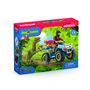 Voir la diapositive 3 : SCHLEICH Fuite sur quad face au vélociraptor