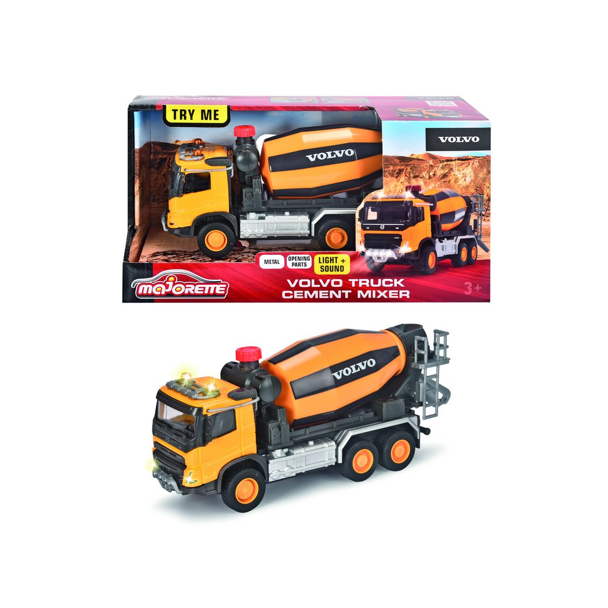 SMOBY Camion toupie Majorette GS Volvo 19 cm