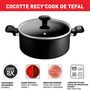 Voir la diapositive 2 : TEFAL Faitout 24cm avec couvercle en verre tous feux dont induction RECYCOOK