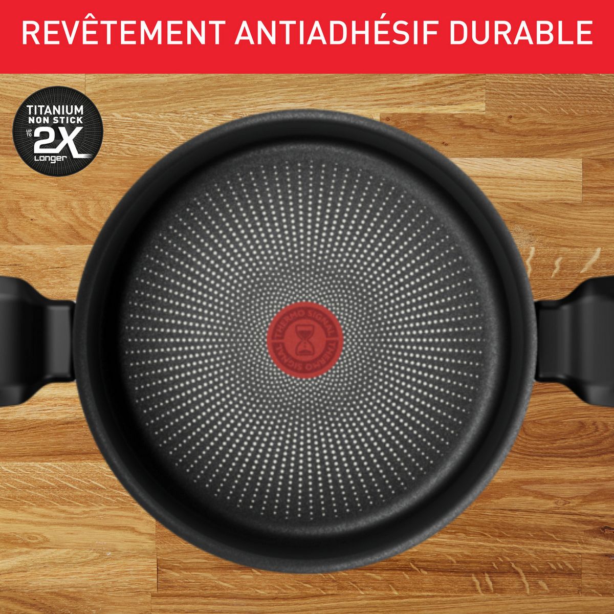 TEFAL Faitout 24cm avec couvercle en verre tous feux dont induction RECYCOOK