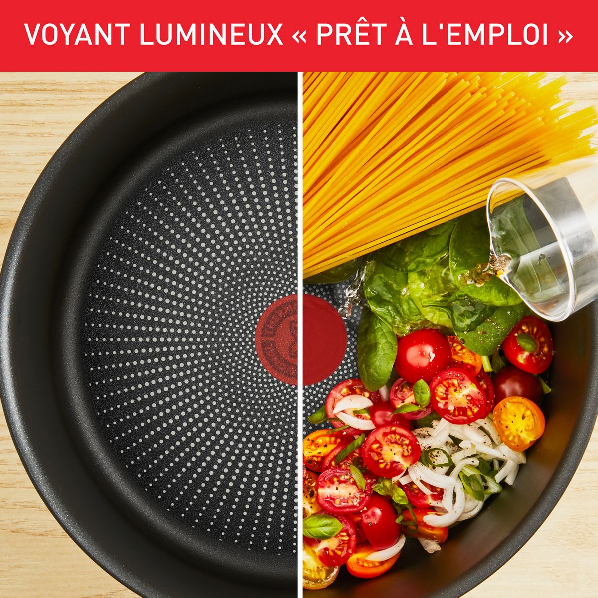 TEFAL Faitout 24cm avec couvercle en verre tous feux dont induction RECYCOOK