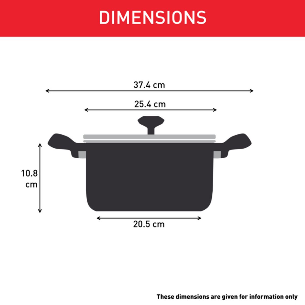 TEFAL Faitout 24cm avec couvercle en verre tous feux dont induction RECYCOOK