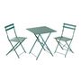 Voir la diapositive 2 : GARDENSTAR Table de jardin de jardin carrée pliable - 2 places - Acier - Crépuscule