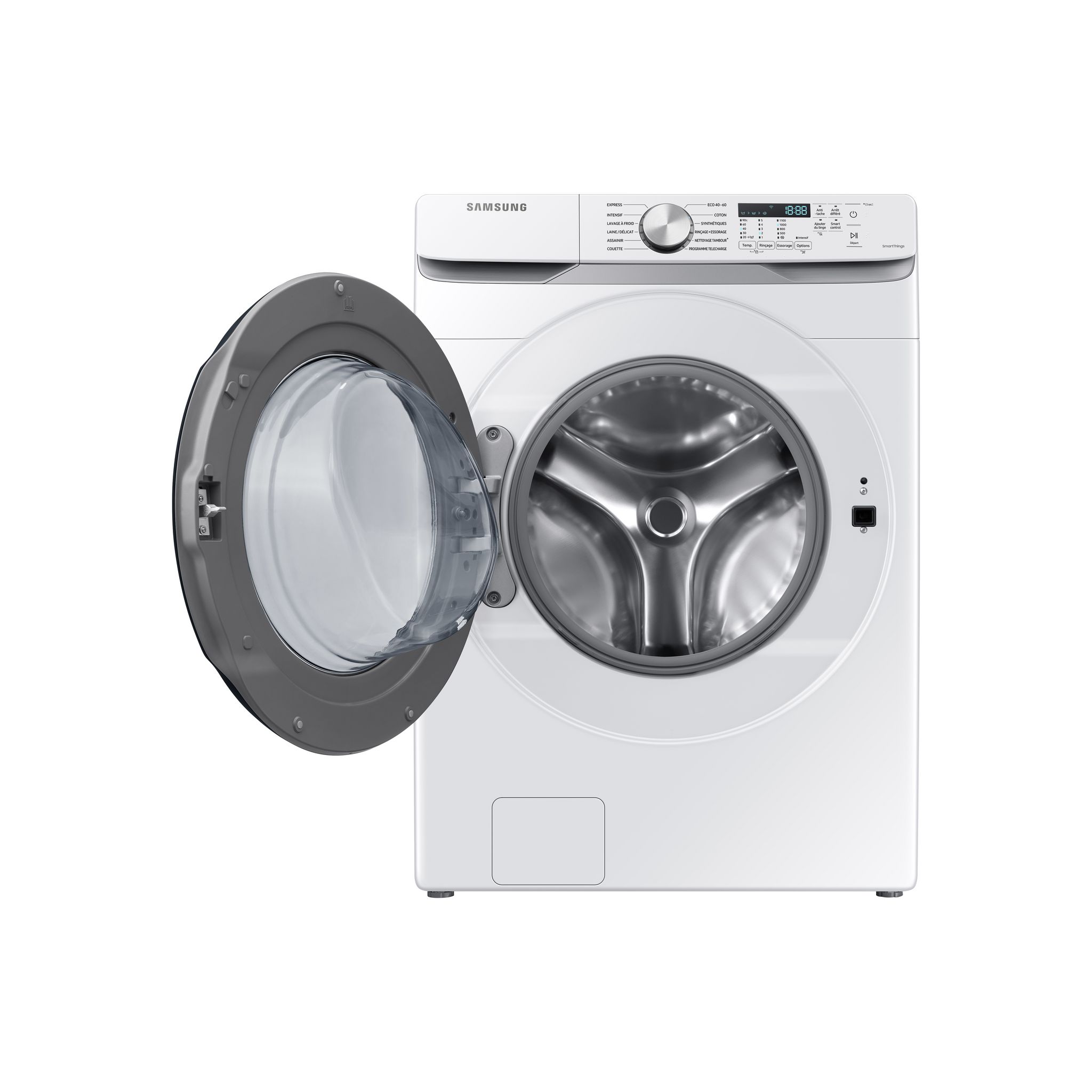 Voir la diapositive 2 : SAMSUNG Lave linge hublot à induction WF18T8000GW, 18 kg, 1100 t/min, C