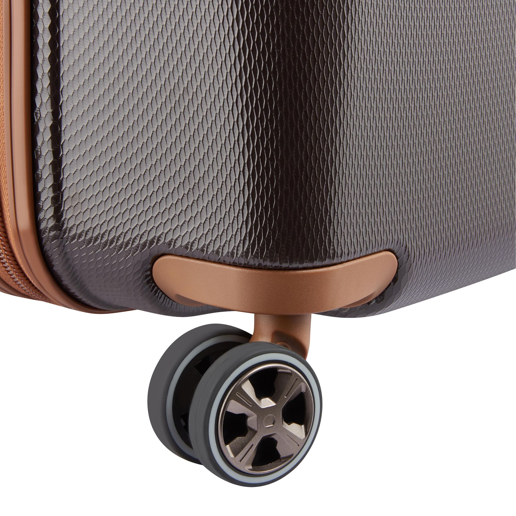 Voir la diapositive 3 : DELSEY Valise Flanerie ABS 66cm 4 roues directionnelles - Chocolat