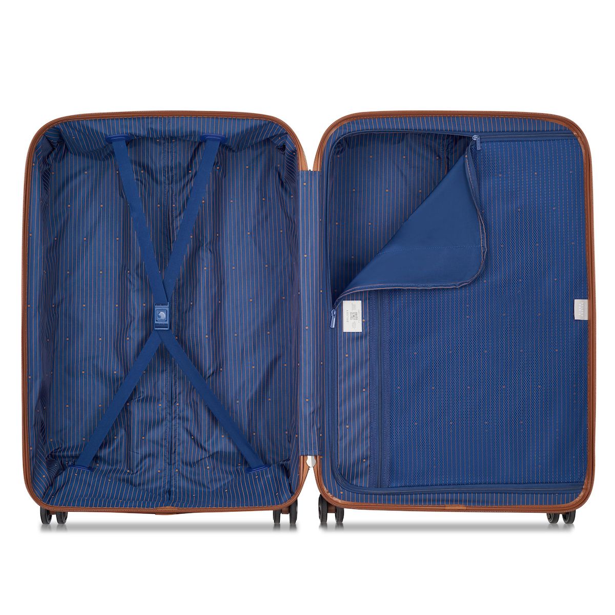 DELSEY Valise Flanerie ABS 66cm 4 roues directionnelles - Chocolat