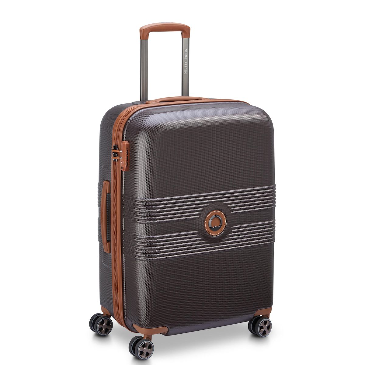 DELSEY Valise Flanerie ABS 76cm 4 roues directionnelles - Chocolat