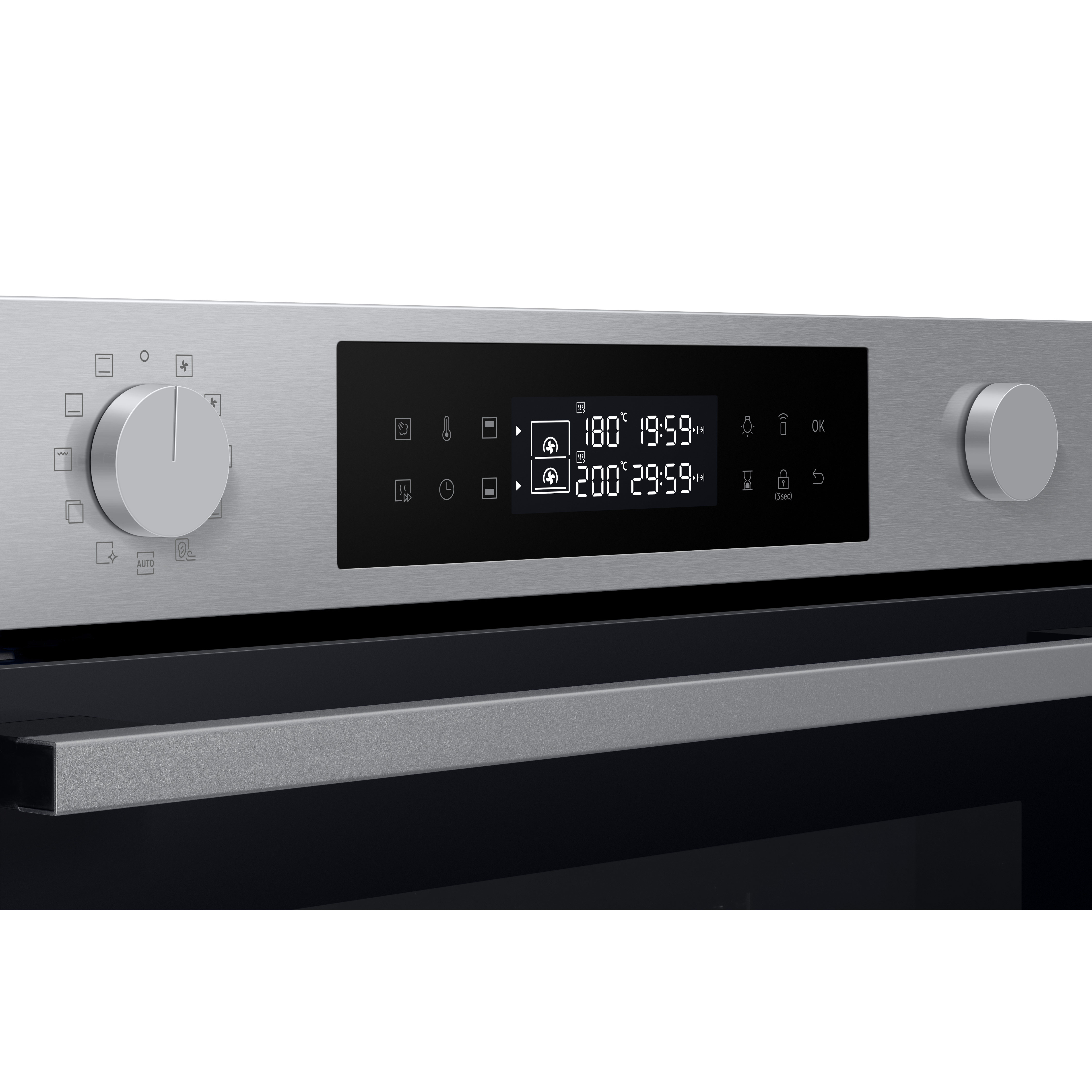 Voir la diapositive 9 : SAMSUNG Four encastrable NV7B44503AS, Multifonction, Nettoyage pyrolyse, A+