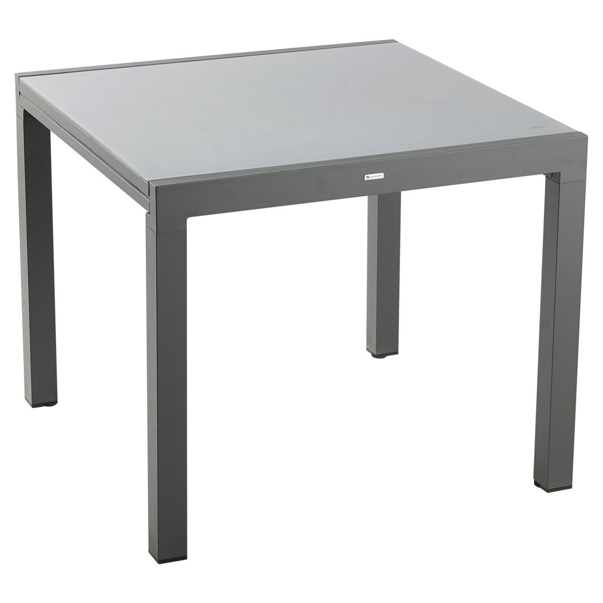 Voir la diapositive 1 : GARDENSTAR Table de jardin rectangulaire extensible - 4/6 places - Acier - Gris