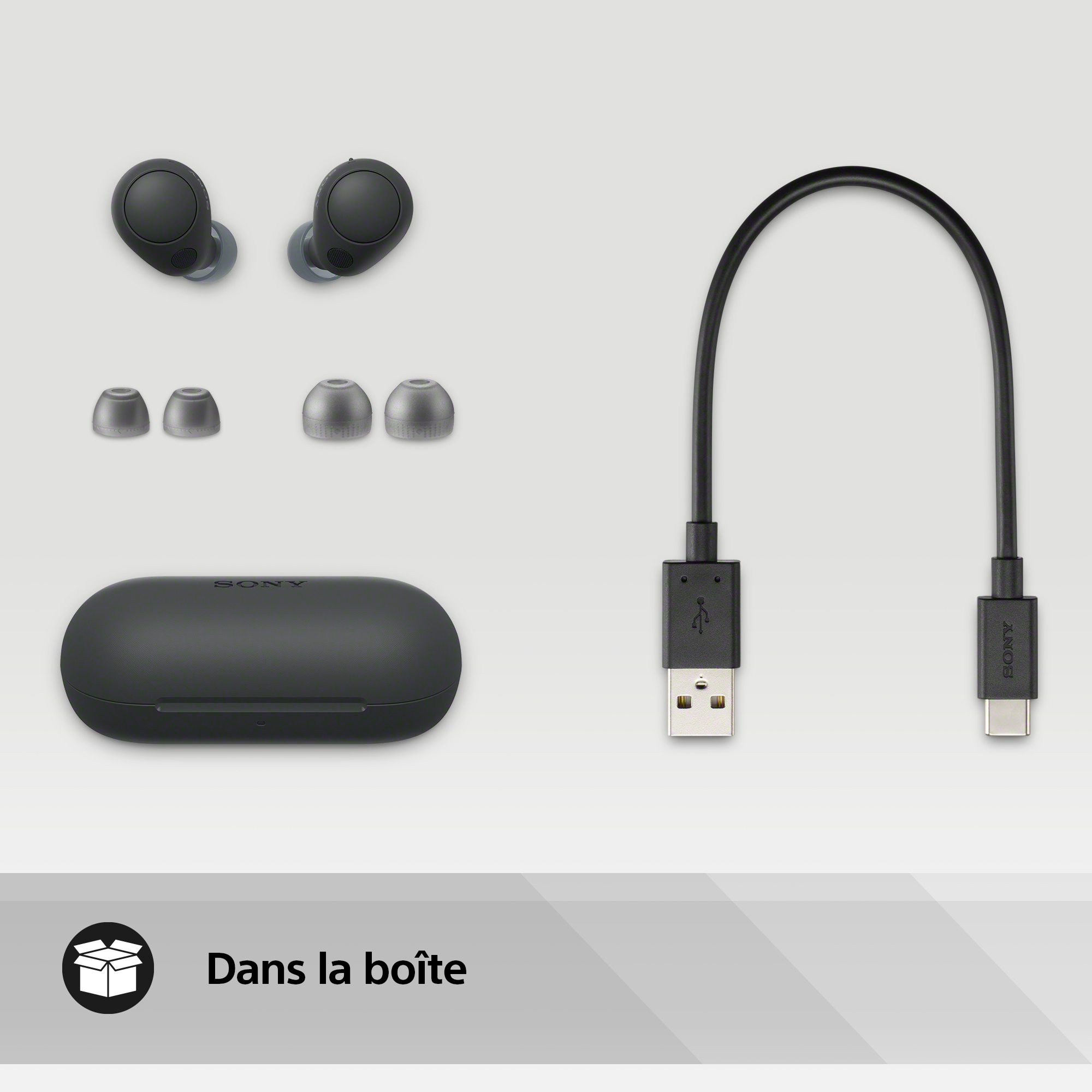 Voir la diapositive 2 : SONY Écouteurs WF C700 - Noir