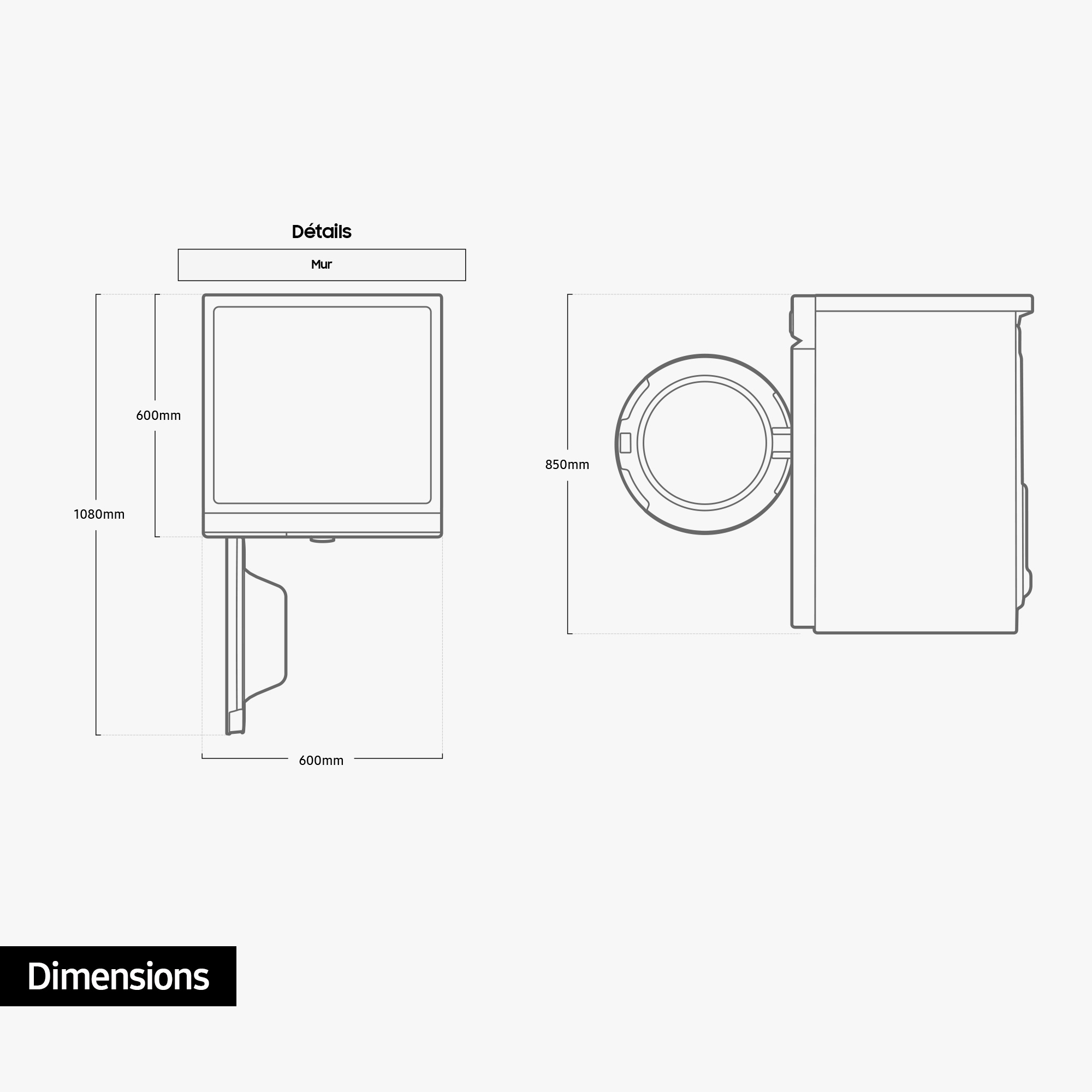 Voir la diapositive 8 : SAMSUNG Lave linge hublot à induction WW11BB744DGW, 11 kg, 1400 T/min, A